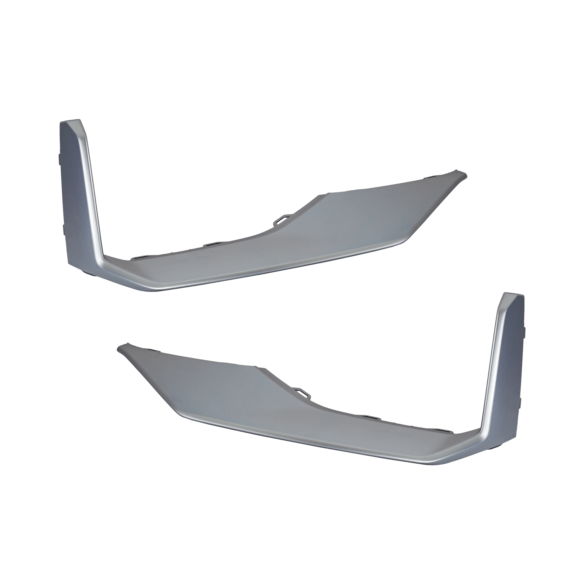 AM RS5-18-19 FRONT BUMPER MOLDING RH AND LH Spoiler Primed Silver SKU SET RA01590017 Partslink AU1046105 AU1047105 OEM 8W6807061AP6-8W6807062AP6