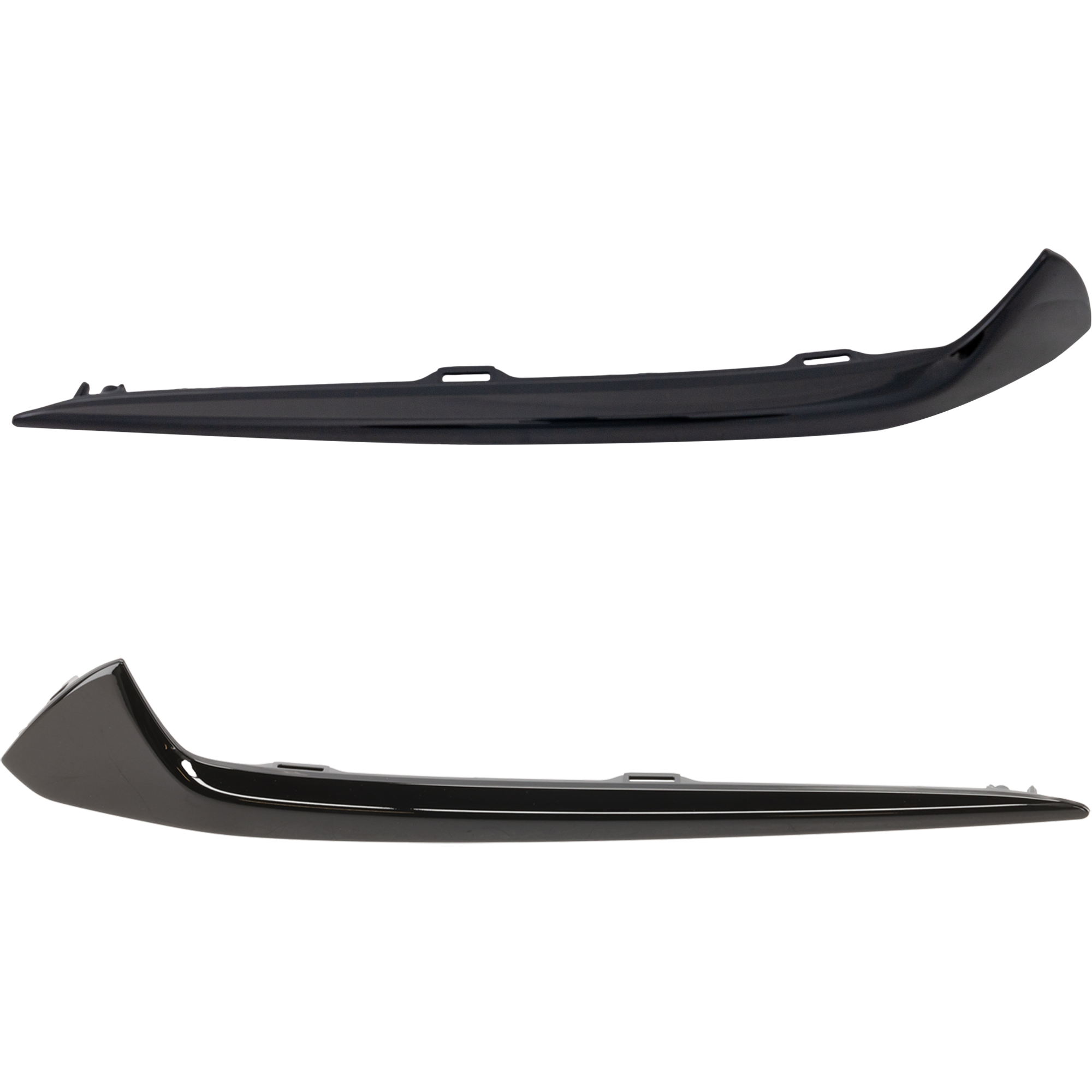 AM RDX 22-25 FRONT BUMPER MOLDING RH AND LH Cover Trim Gloss Black ABS w and w o PMC Edition Package A Spec A Spec Advance Platinum Elite Models SKU SET RA01590029 Partslink AC1046107 AC1047107 OEM 71104TJBA60-71109TJBA60
