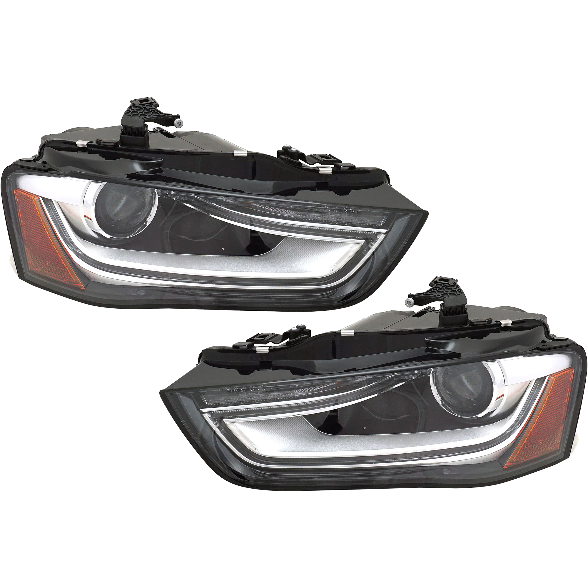 AM A4 ALLROAD 13-16 HEAD LAMP RH AND LH Lens and Housing HID Xenon w o HID Kit w o Curve Lighting SKU SET RA10010013 Partslink AU2519105 AU2518105 OEM 8K0941044E 8K0941043E