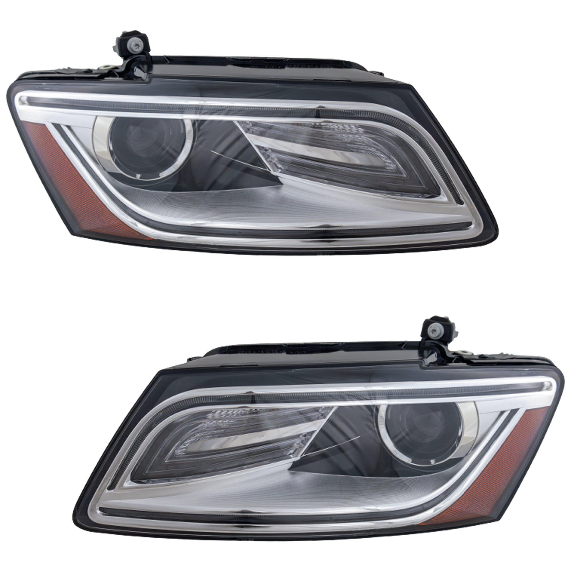 AM Q5 SQ5-13-17 HEAD LAMP RH AND LH Lens and Housing HID Xenon Exc. Hybrid Model w o Curve Lighting SKU SET RA10010015 Partslink AU2502179 AU2503179 OEM 8R0941043B 8R0941044E