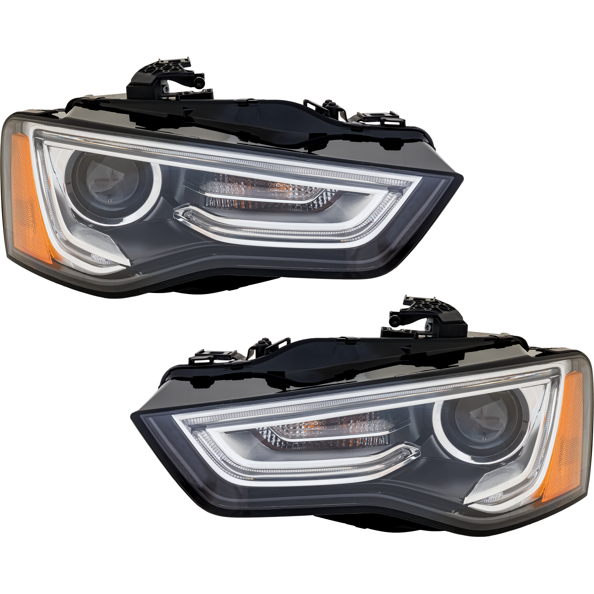 AM A4 S4-13-16 S5-12-17 HEAD LAMP RH AND LH Lens and Housing HID Xenon w o Curve Lighting From 5-9-12 SKU SET RA10010037 OEM 8T0941043E PFM 8T0941044E PFM