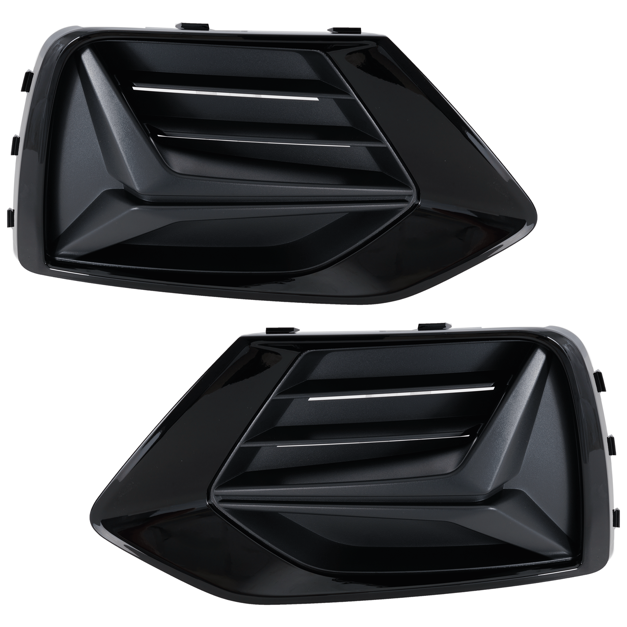 AM Q3-19-23 FOG LAMP COVER RH AND LH Outer Textured w Glossy Black Trim w o S Line Package SKU SET RA10770009 Partslink AU1038155 AU1039155 OEM 83A807671T94-83A807672T94