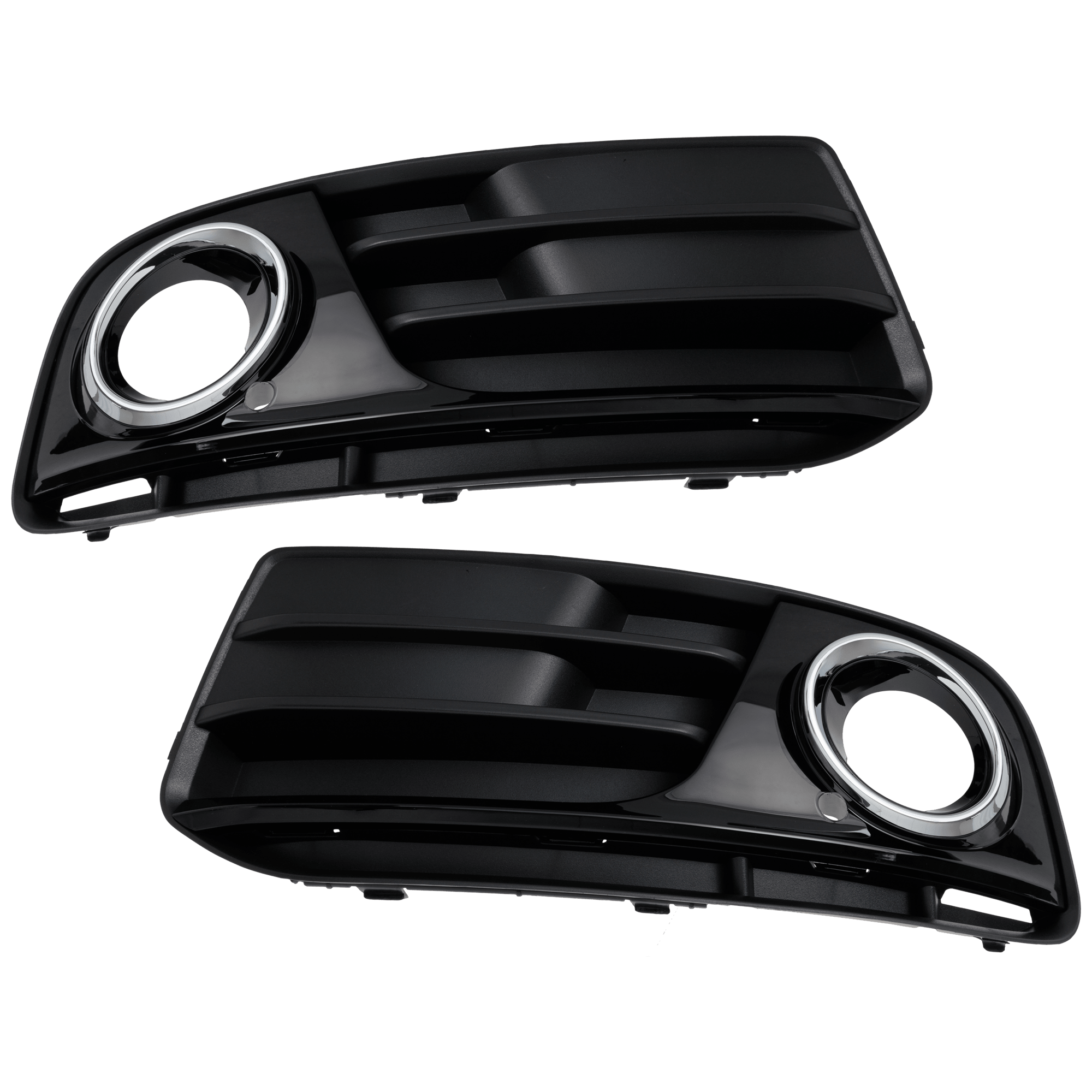 AM Q5-13-16 FOG LAMP MOLDING RH AND LH Outer Grille Black SKU SET RA10810005 Partslink AU1038123 AU1039123 OEM 8R0807681MBJI 8R0807682JBJI