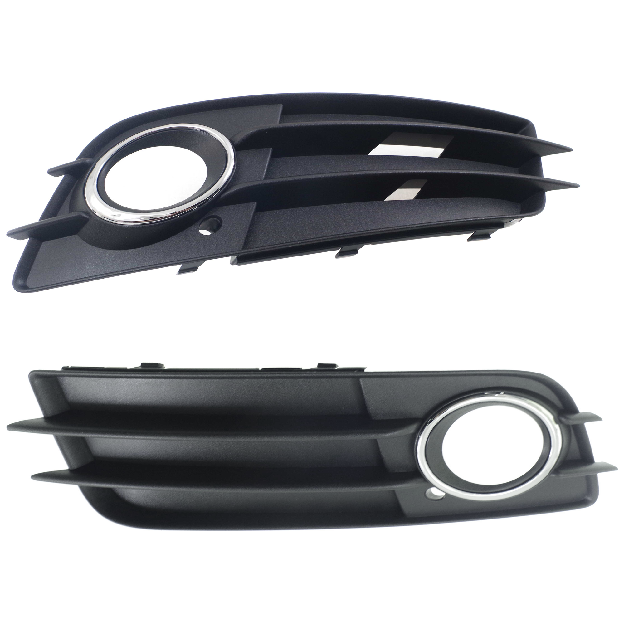 AM A4 S4-09-12 FRONT FOG LAMP MOLDING RH AND LH Primed w o Adaptive Cruise Control A4 w S Line Pkg SKU SET RA10820001 Partslink AU1039130 AU1038130 OEM 8K0807682C01C 8K0807681C01C