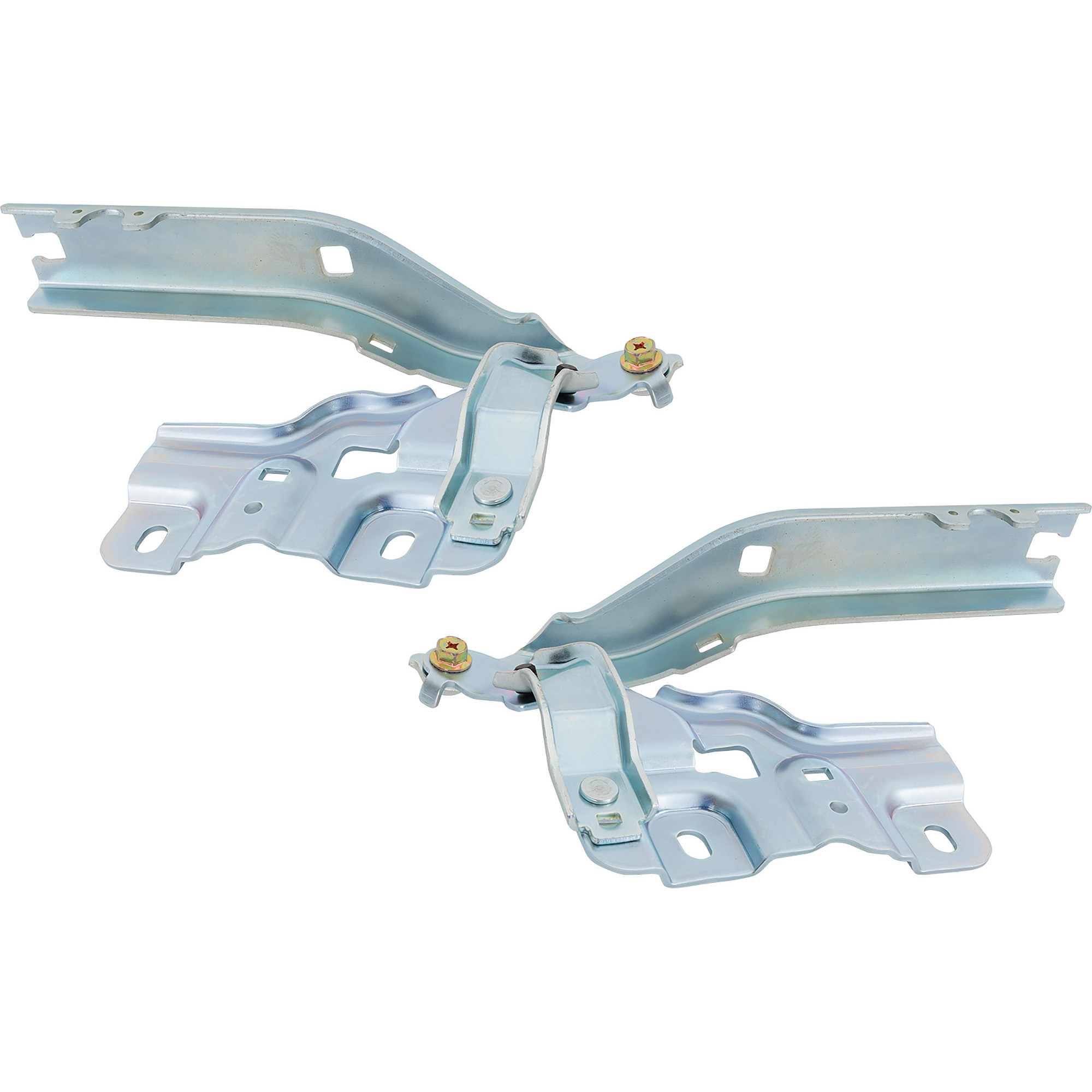 AM Q3-19-23 HOOD HINGE RH AND LH Steel Chrome SKU SET RA13030011 Partslink AU1236117 AU1236116 OEM 83A823302-83A823301