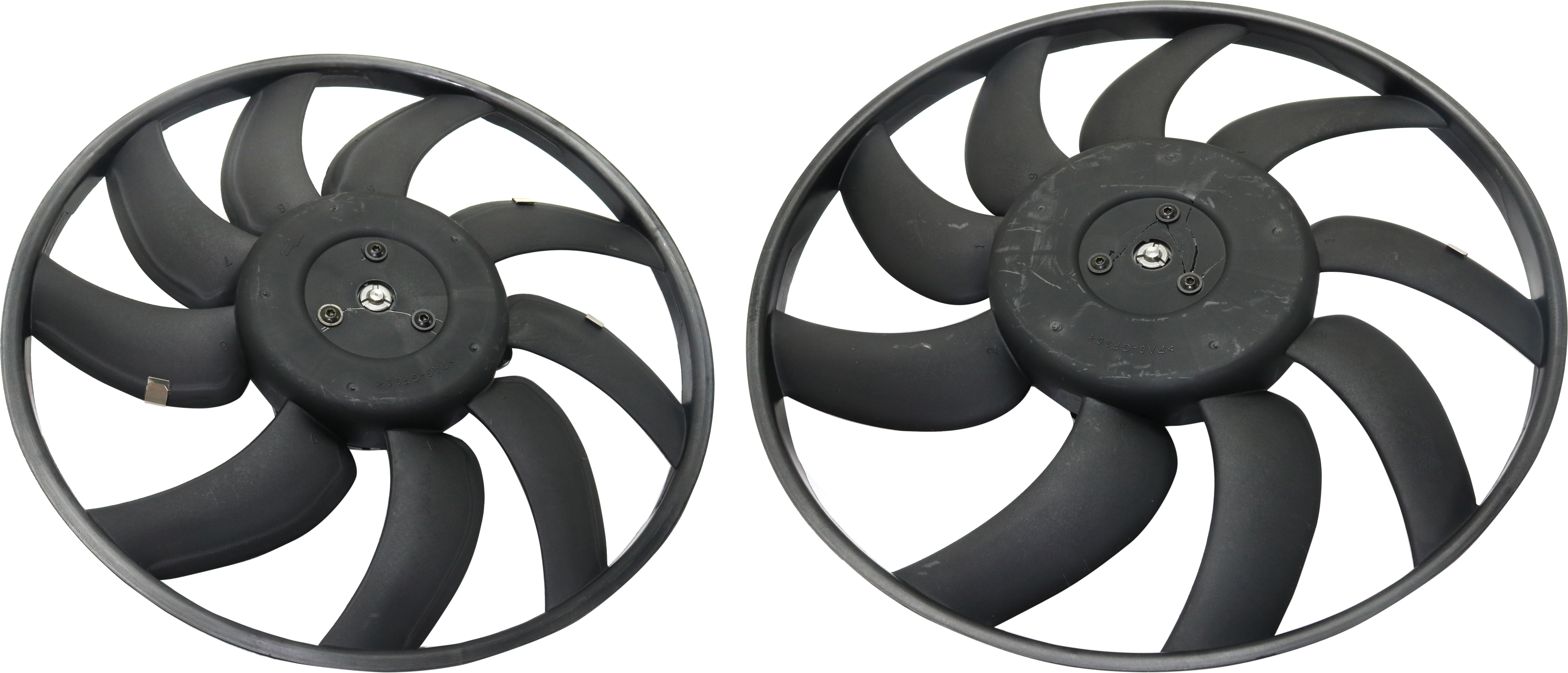 AM A5-08-14 Q5-09-17 RADIATOR FAN ASSEMBLY RH AND LH Fan and Motor 2.0L 3.2L Eng Conv Cpe SKU SET RA16090005 OEM 8K0959455R 8K0959455T