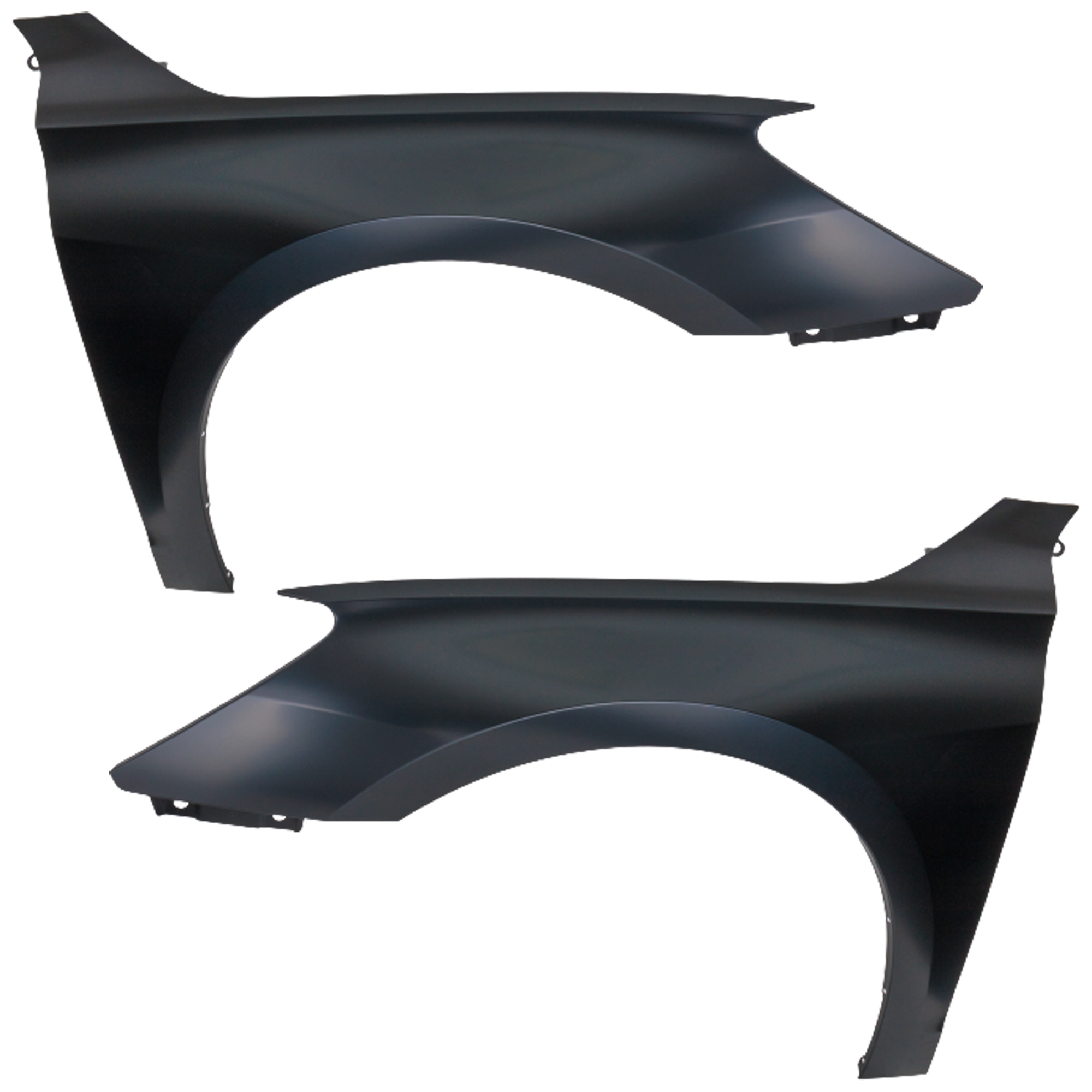 AM A3 A3 QUATTRO 22-23 FRONT FENDER RH AND LH Black Steel w o Lamp Hole CAPA SKU SET RA22010027Q Partslink AU1241148C AU1240148C OEM 8Y0821106A 8Y0821105B