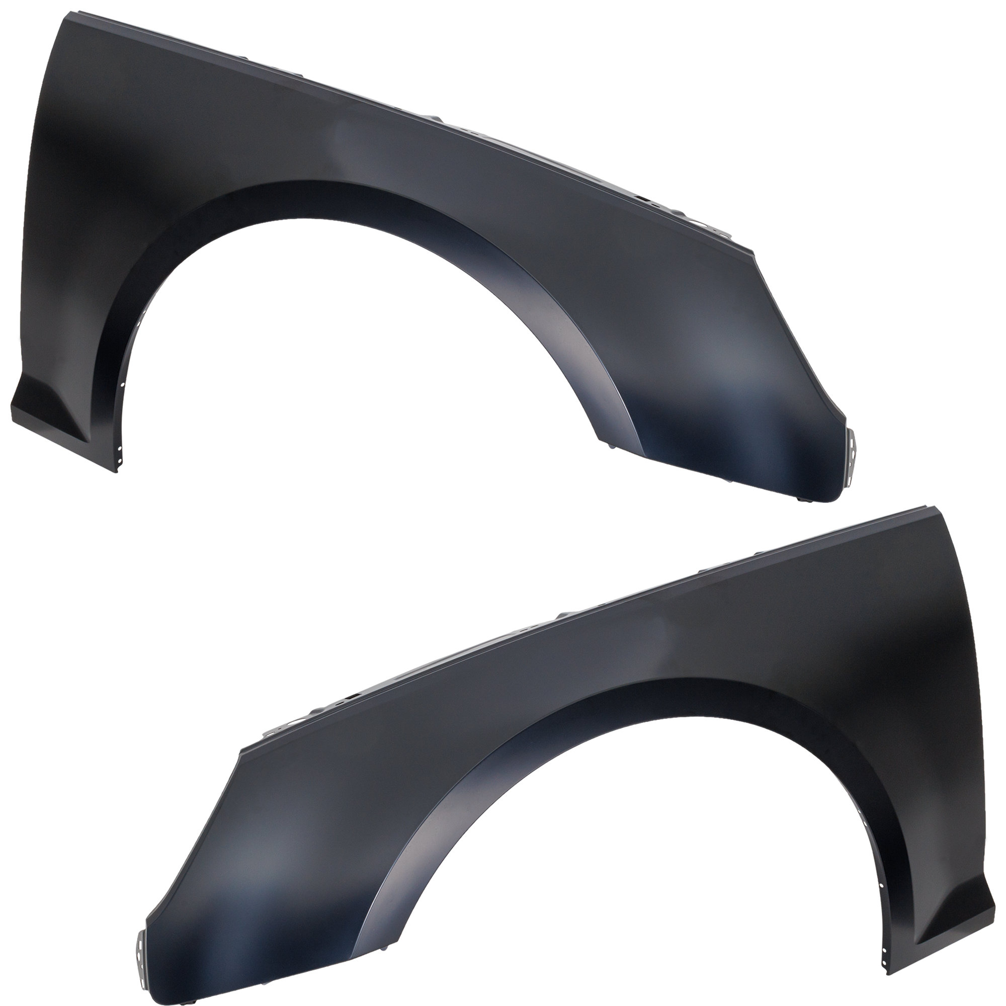 AM A4 S4-17-19 FRONT FENDER RH AND LH Primed Steel w o Side Marker Light Holes SKU SET RA22010029 Partslink AU1241137 AU1240137 OEM 8W0821106A 8W0821105A