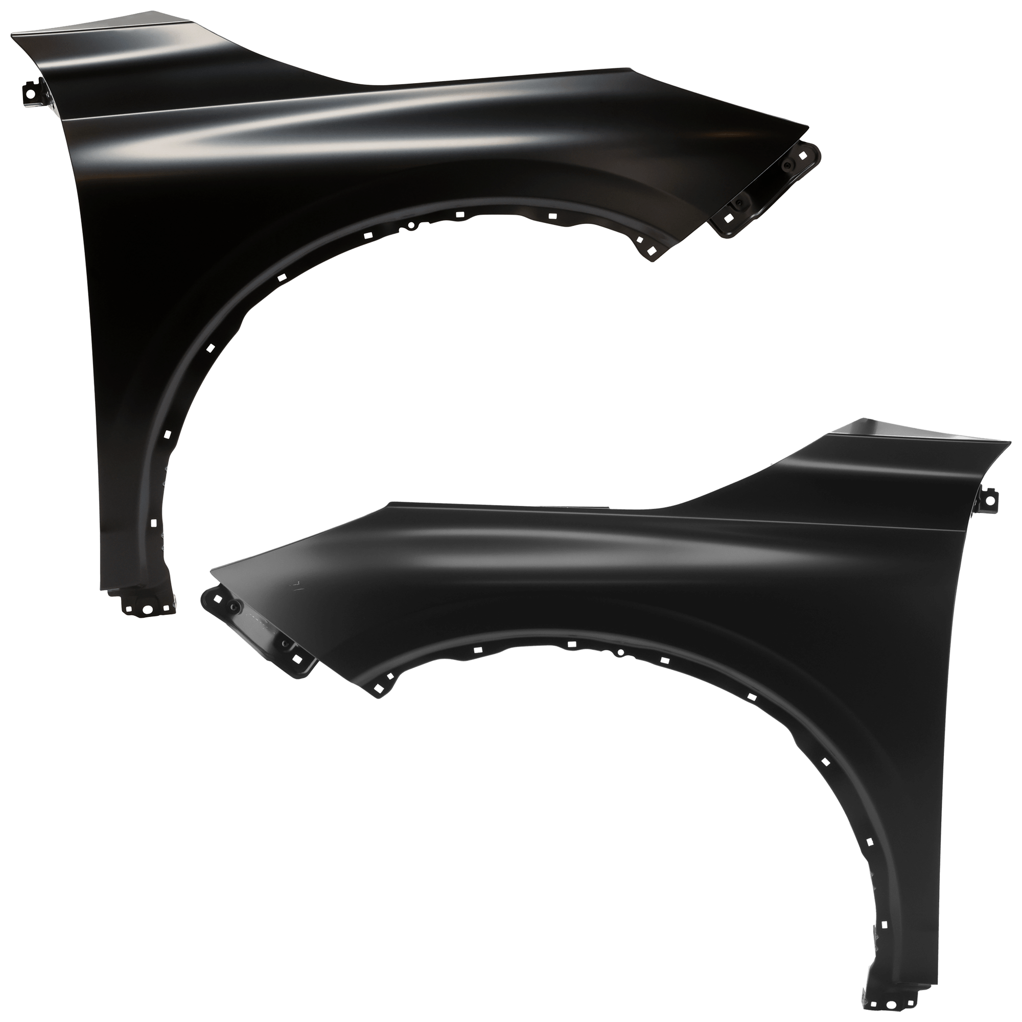 AM MDX 22-24 FRONT FENDER RH AND LH Black Aluminum SKU SET RA22010047 Partslink AC1240133 AC1241133 OEM 60210TYAA00ZZ 60260TYAA00ZZ