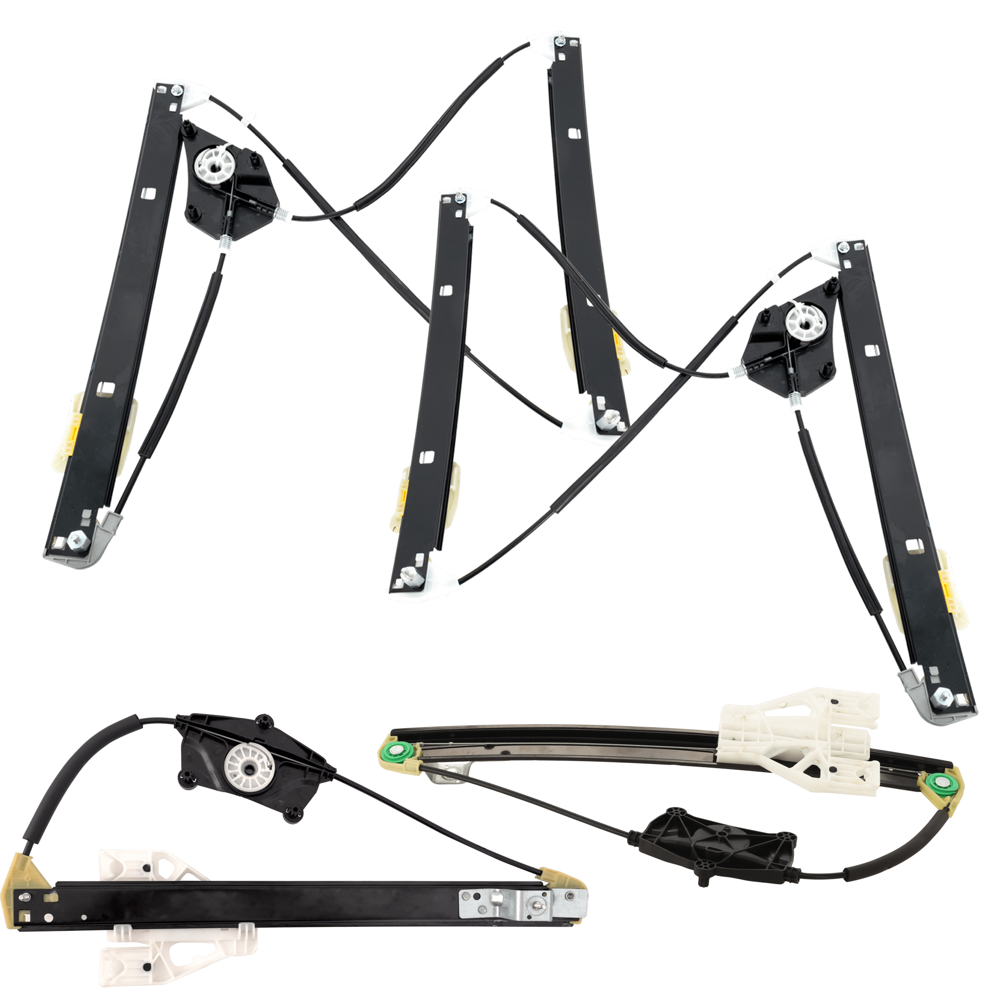 AM Q3-15-18 FRONT AND REAR WINDOW REGULATOR RH AND LH Power Without Motor SKU SET RA49170025-4 OEM 8U0837461-8U0837462-8U0839461