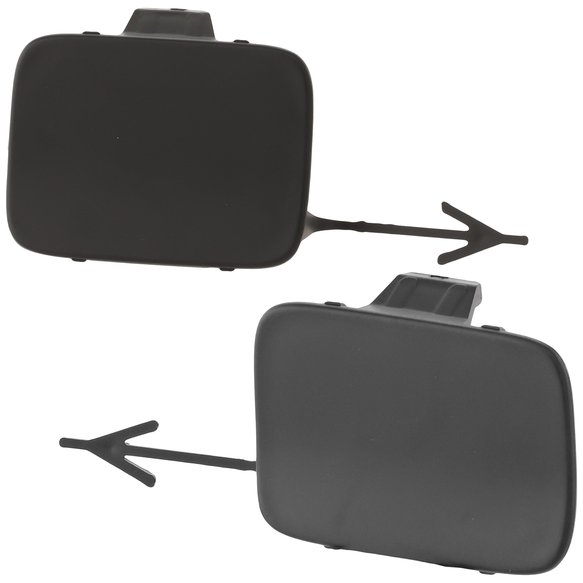 AM Q7-17-19 REAR TOW HOOK COVER RH AND LH Primed w o S Line Package SKU SET RA76690007 Partslink AU1129107 AU1129108 OEM 4M0807442AGRU 4M0807441AGRU