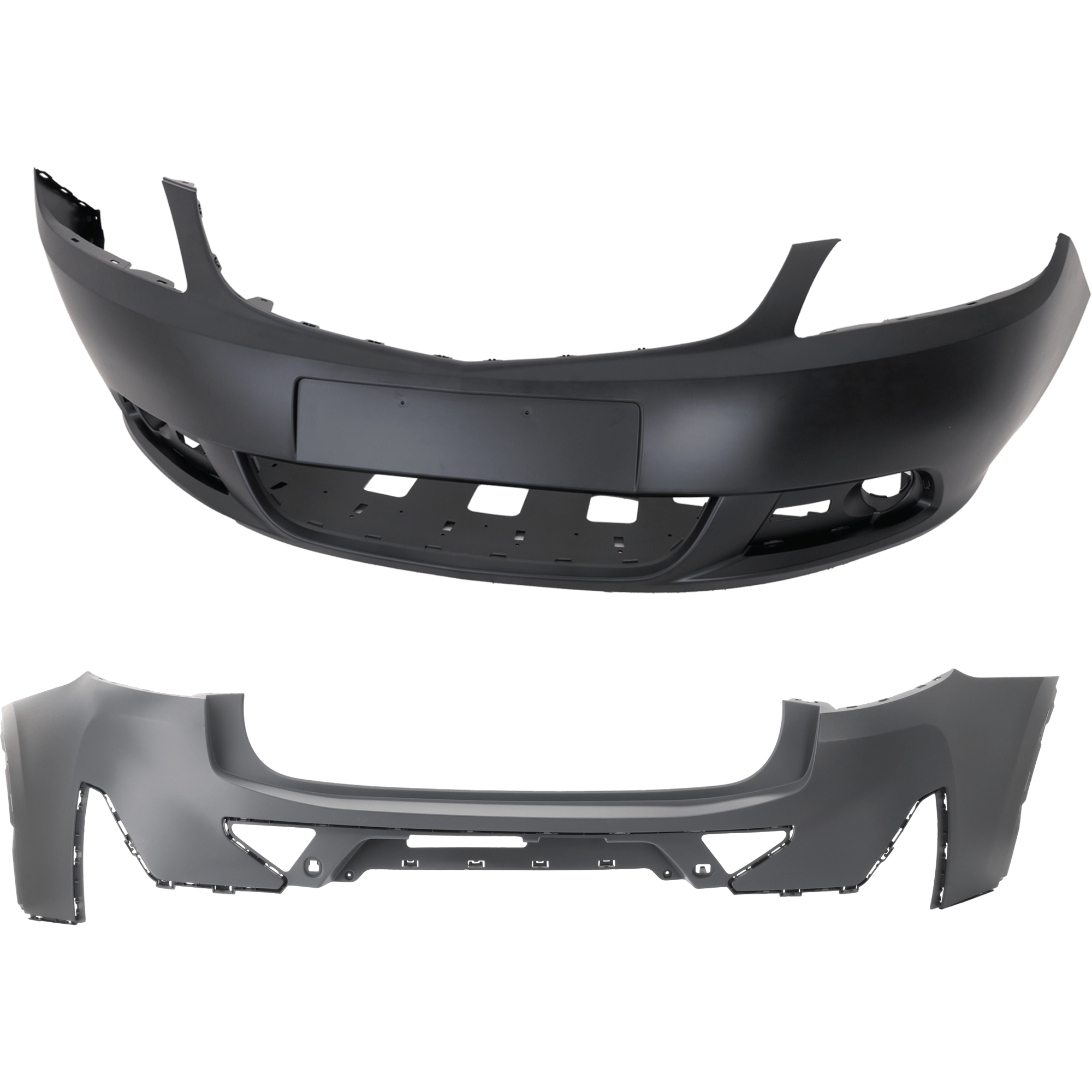 AM X4-22-24 FRONT AND REAR BUMPER COVER Primed SKU SET RB01030157P D Partslink BM1000559 BM1100470 OEM 51115A45E20-51125A40FE0