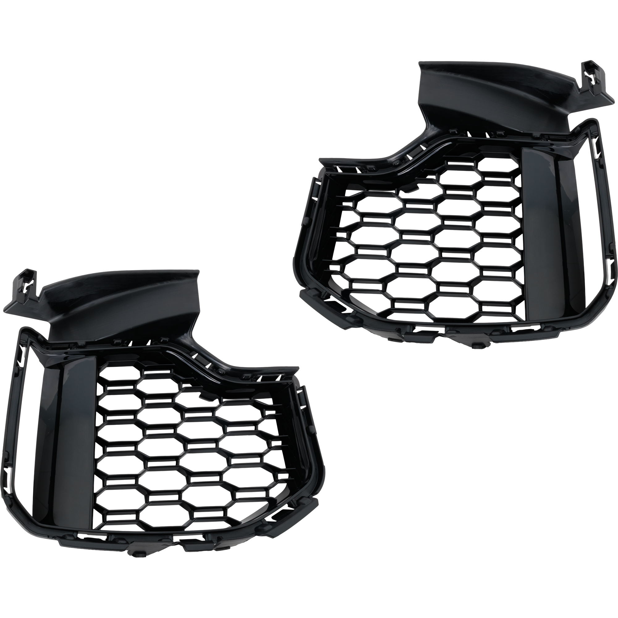 AM X5-19-23 FRONT BUMPER GRILLE RH AND LH Outer Gloss Black M50i Model w Shadow Line 40i 45e Models w M Sport Package SKU SET RB01530085 Partslink BM1038249 BM1039249 OEM 51118069209-51118069210
