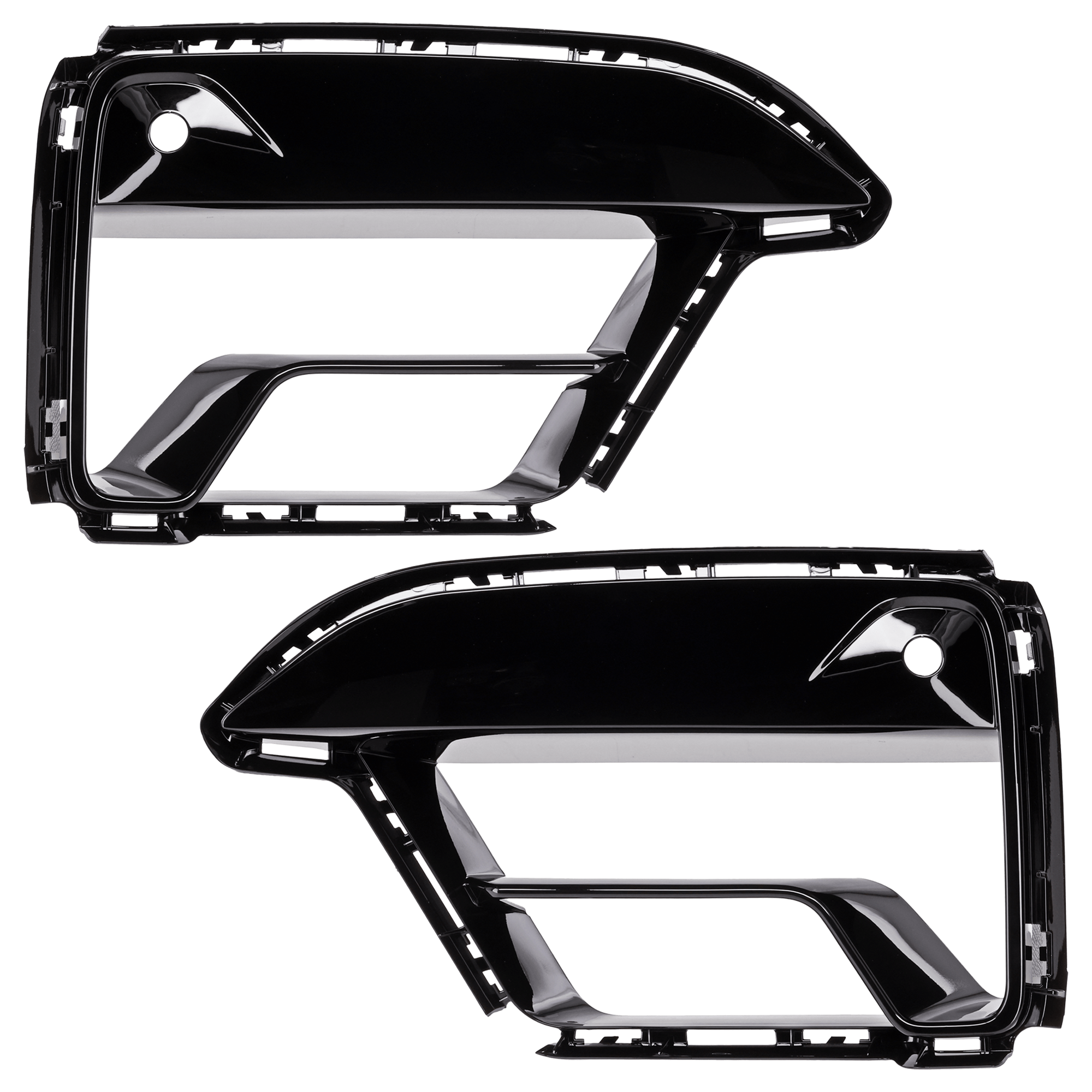 AM M5-21-23 FRONT BUMPER GRILLE RH AND LH Outer Gloss Black SKU SET RB01530097 Partslink BM1038243 BM1039243 OEM 51118746627-51118746628