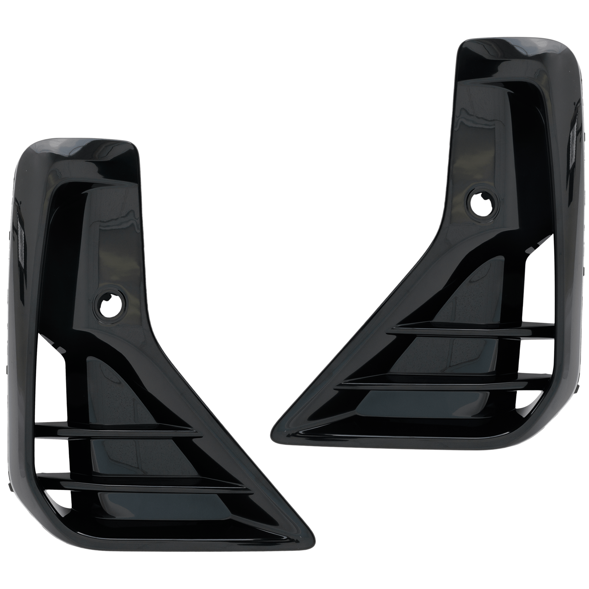 AM QX60-22-23 FRONT BUMPER MOLDING RH AND LH Painted Black Pure Model SKU SET RB01530113 Partslink BM1038250 BM1039250 OEM 51115A41F67-51115A41F68