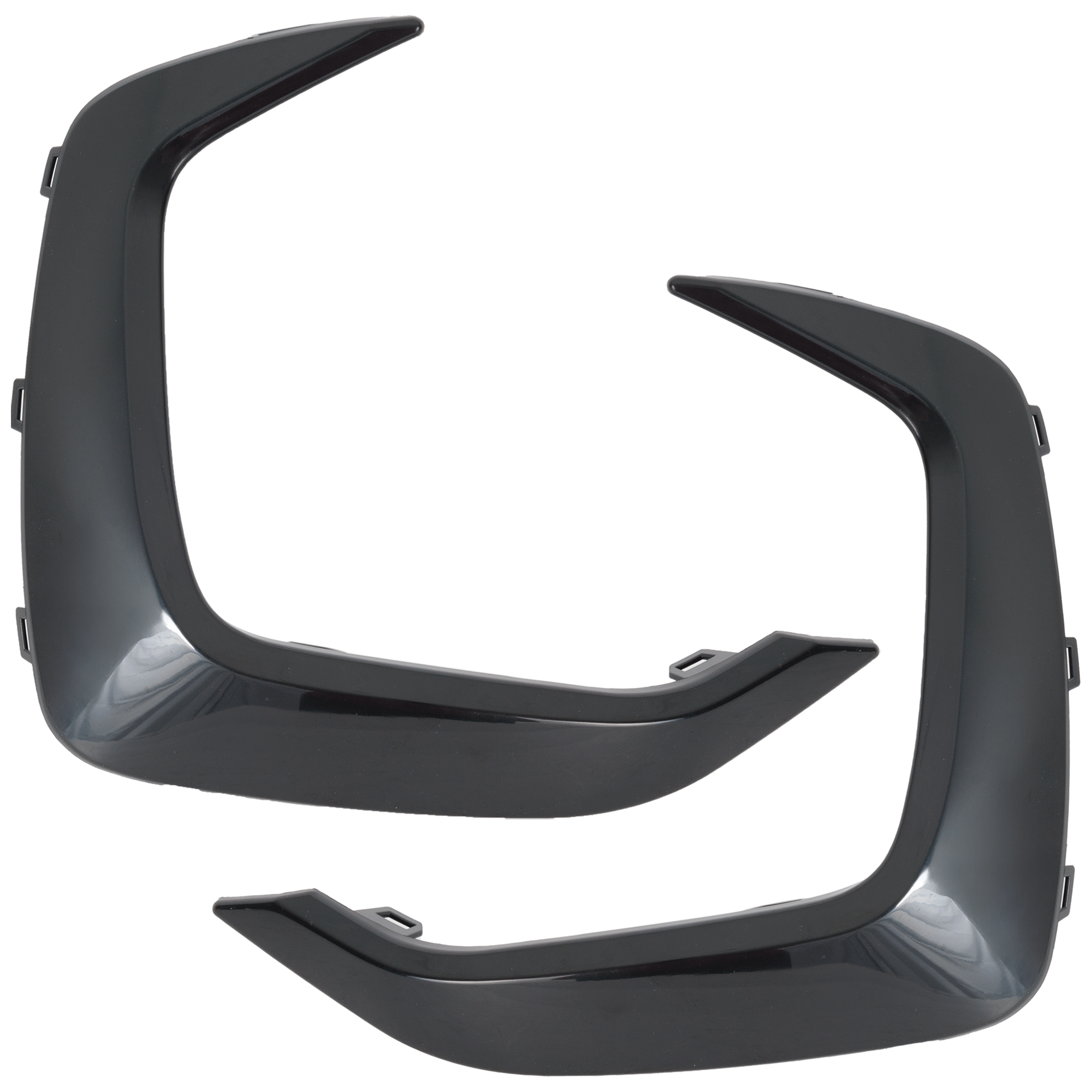 AM 330I 330E 19-22 FRONT BUMPER GRILLE MOLDING RH AND LH Gloss Black Sedan w M Sport Package w o Park Distance Control Sensor Holes SKU SET RB01540005 Partslink BM1039214 BM1038214 OEM 51118079596-51118079595