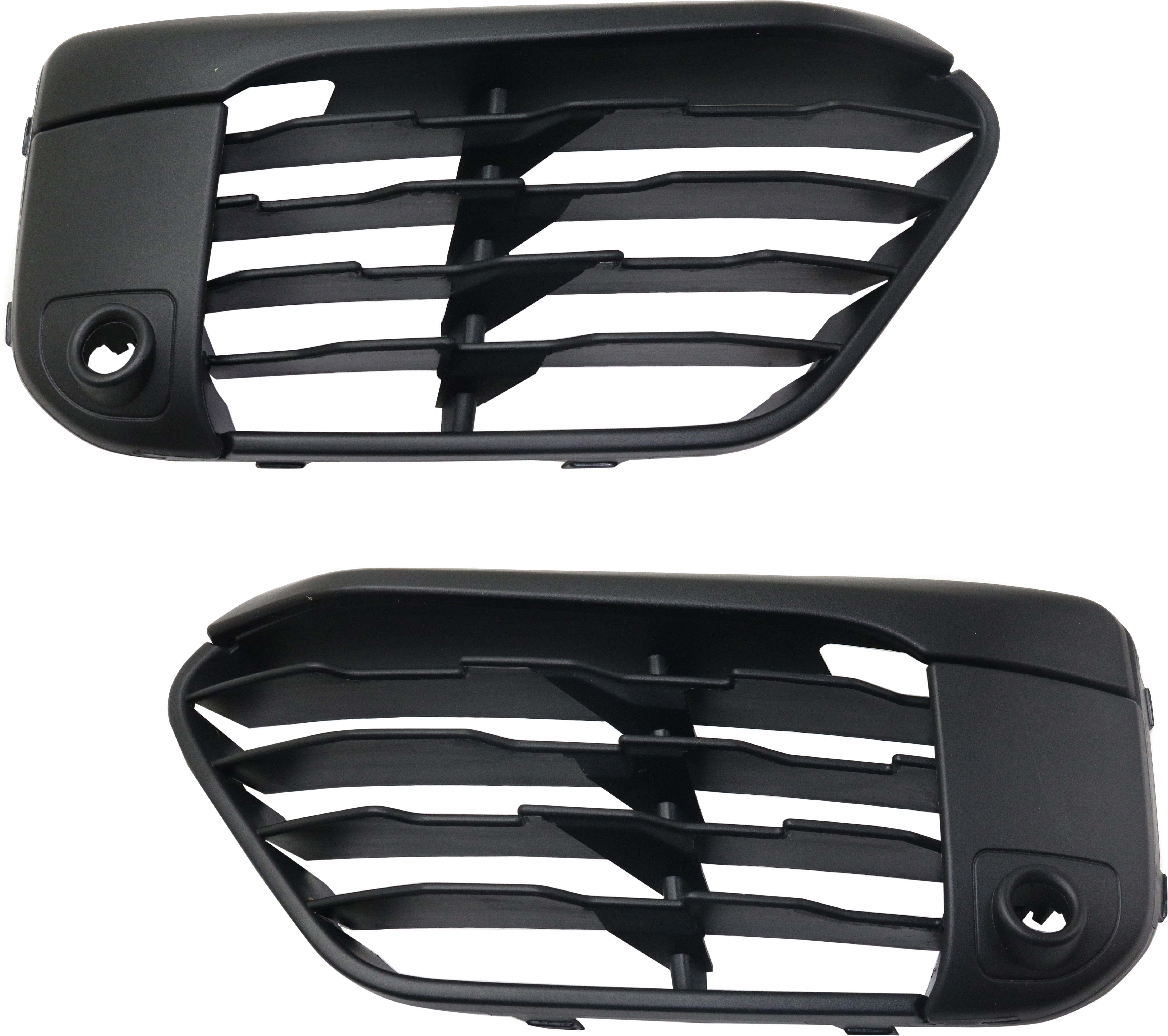 AM X1-16-18 FRONT BUMPER GRILLE RH AND LH Textured Black w o M Package w Park Distance Control Sensor Holes SKU SET RB01550021 Partslink BM1039204 BM1038204 OEM 51117453980-51117453979