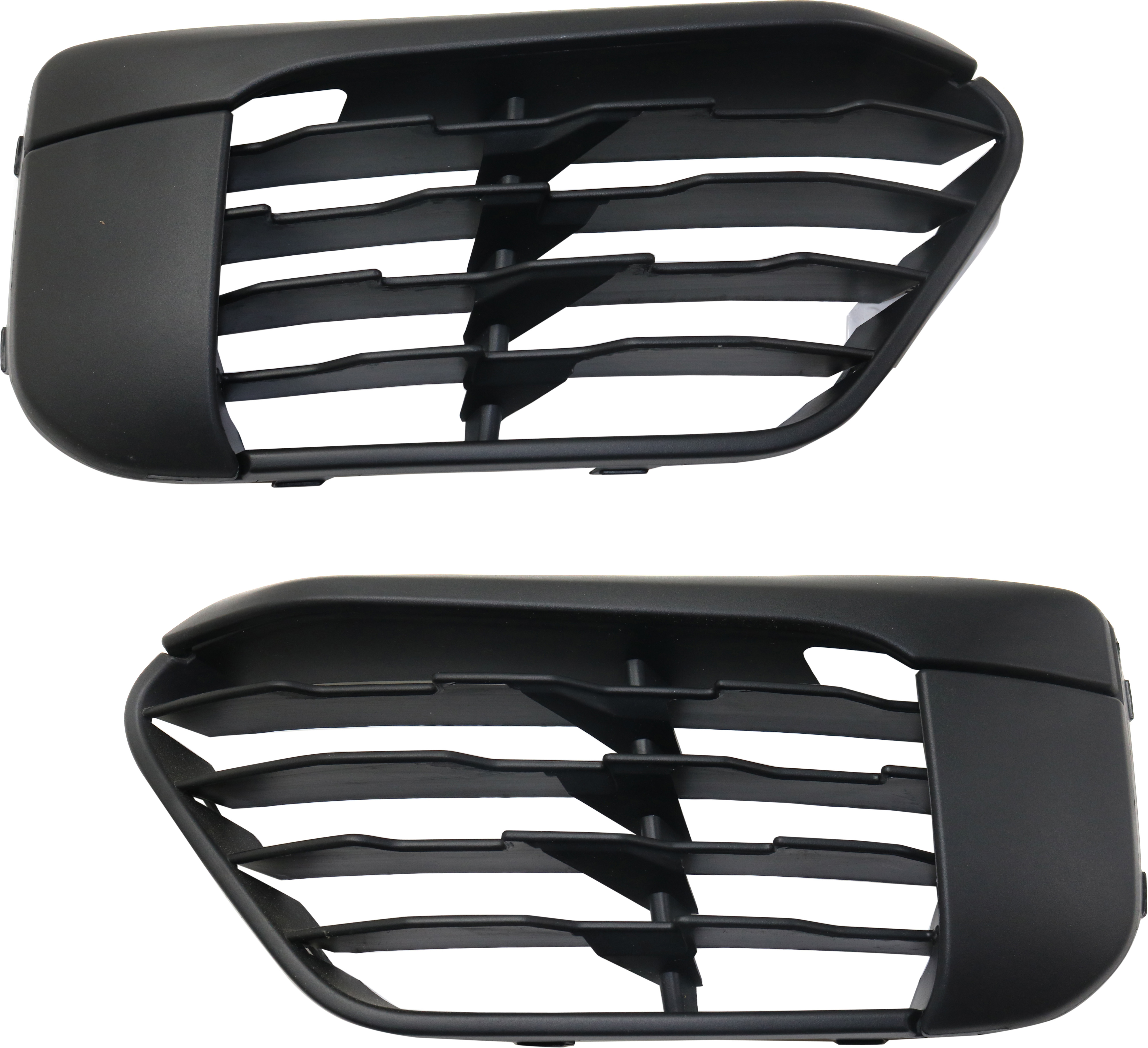 AM X1-16-18 FRONT BUMPER GRILLE RH AND LH Textured Black w o M Package w o Park Distance Control Sensor Holes SKU SET RB01550023 Partslink BM1039203 BM1038203 OEM 51117453982-51117453981