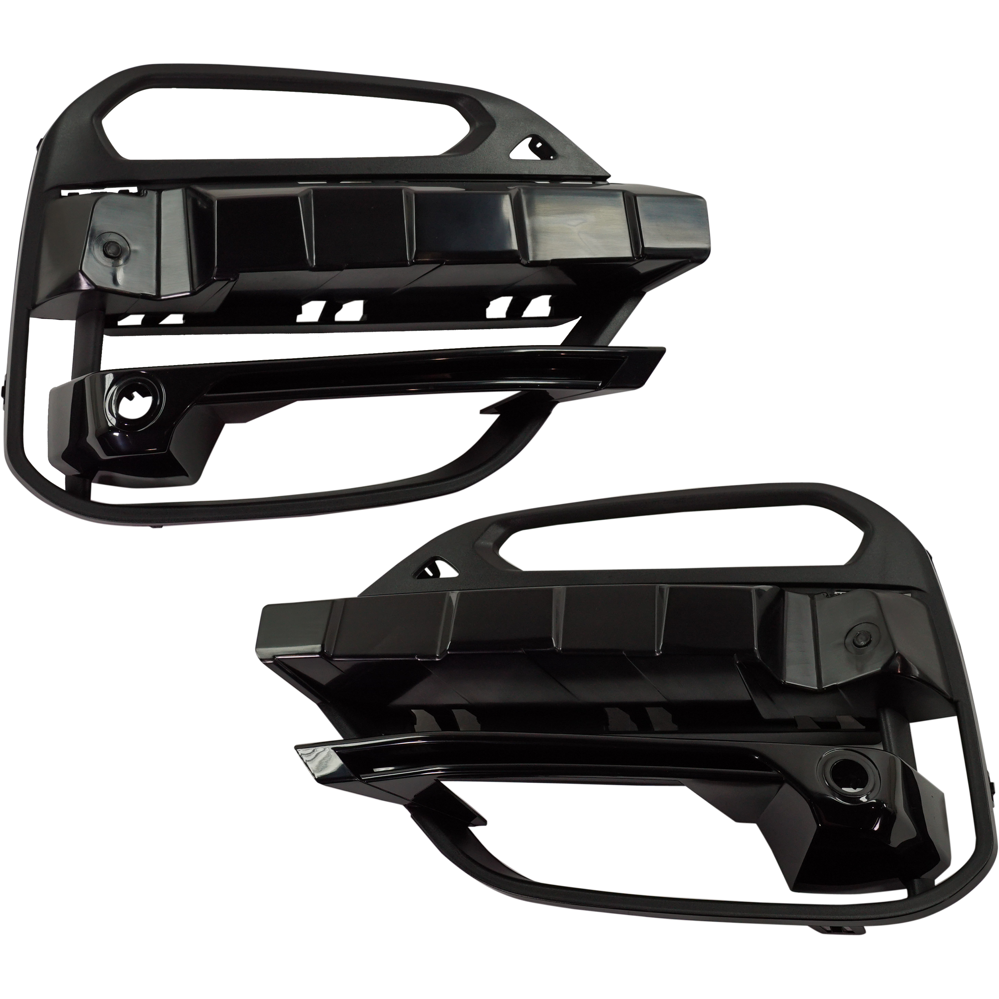 AM X3-18-21 FRONT BUMPER GRILLE RH AND LH Gloss Black w o M Sport Package w Park Distance Control Sensor Holes 30I Models SKU SET RB01550041 Partslink BM1039209 BM1038209 OEM 51117420872-51117420871