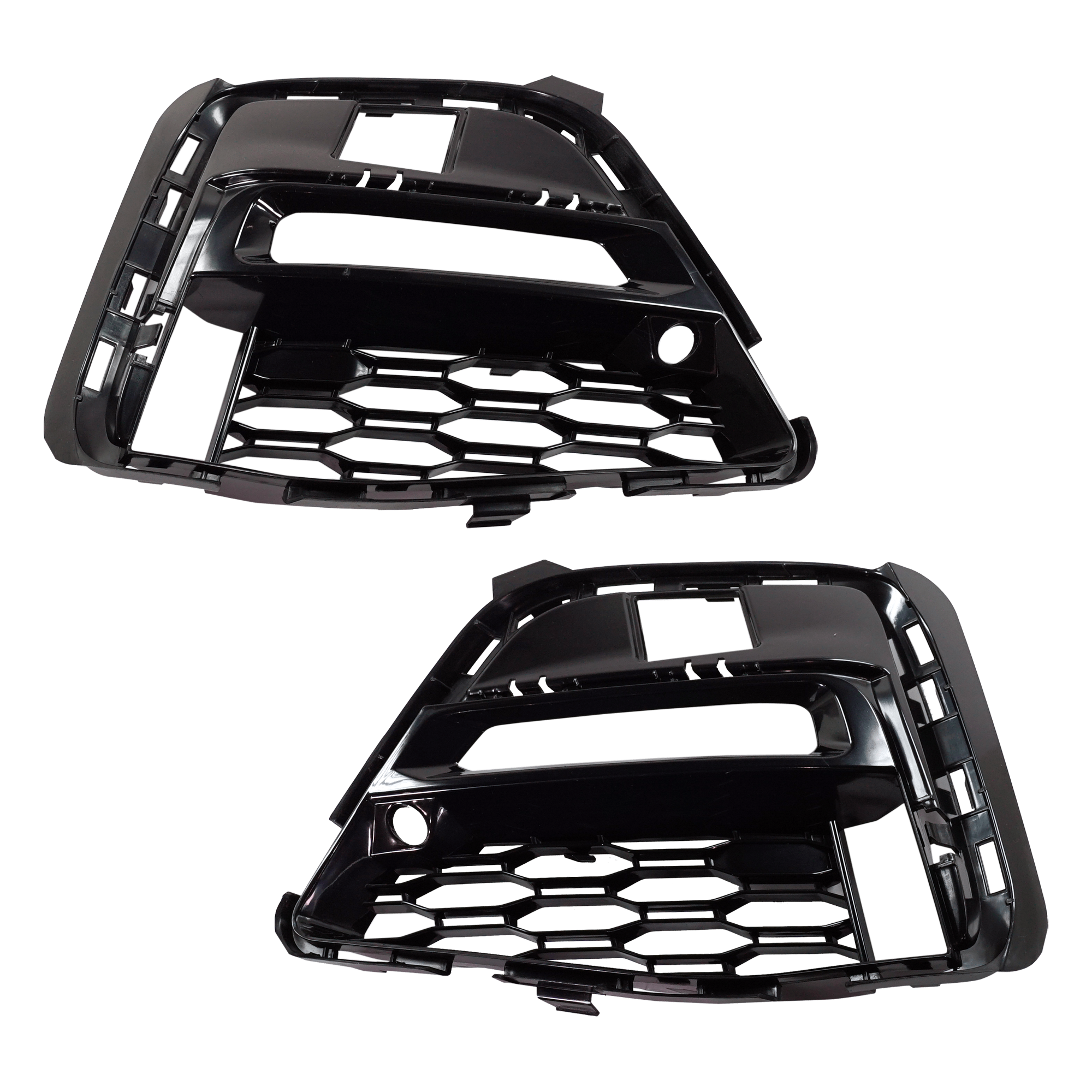 AM 330E 21-22-330I 19-22 FRONT BUMPER GRILLE RH AND LH Bright Black Side w M Sport Package Sedan CAPA SKU SET RB01550057Q Partslink BM1039211C BM1038211C OEM 51118069372-51118069371