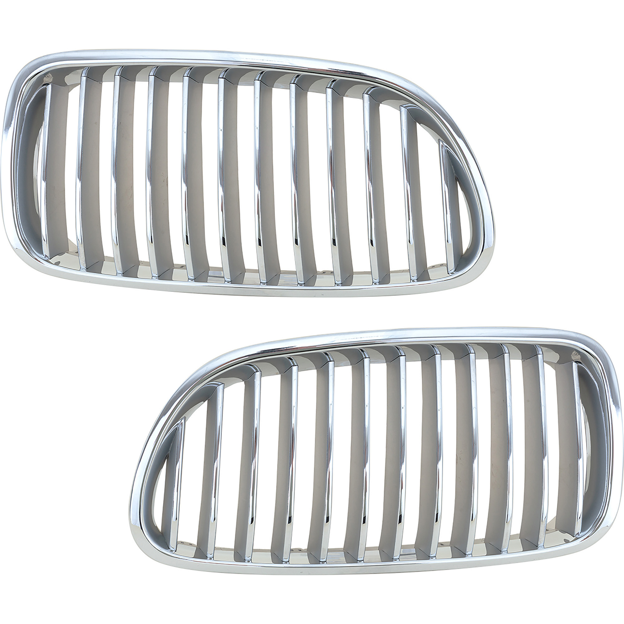 AM 550I 11-16 GRILLE RH AND LH Chrome Shell and Insert w o Night Vision Sedan SKU SET RB07010031 Partslink BM1200199 BM1200200 OEM 51137261356-51137261355