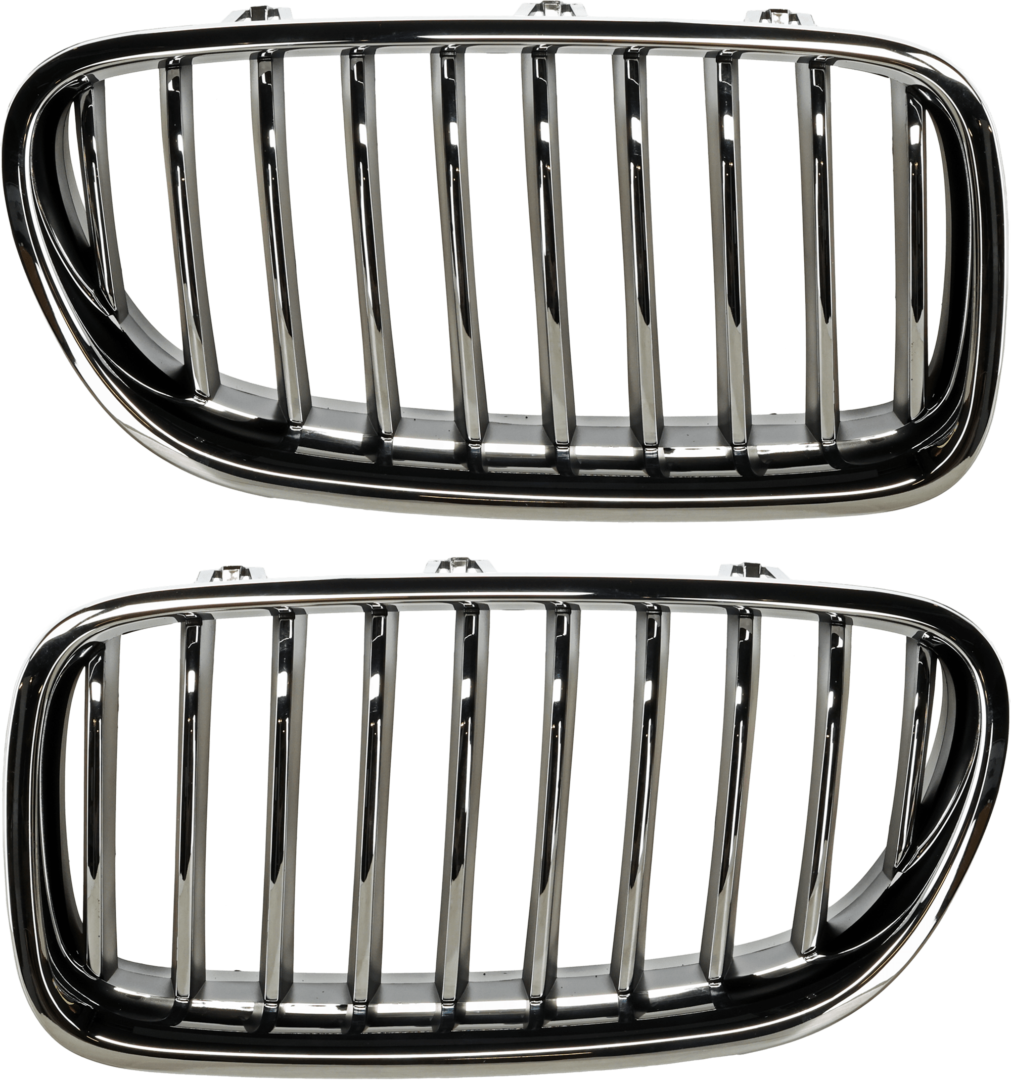 AM 5 SERIES 14-16 GRILLE RH AND LH Chrome Shell and Insert Standard Luxury Line SKU SET RB07010043 Partslink BM1200245 BM1200246 OEM 51137412323-51137412324