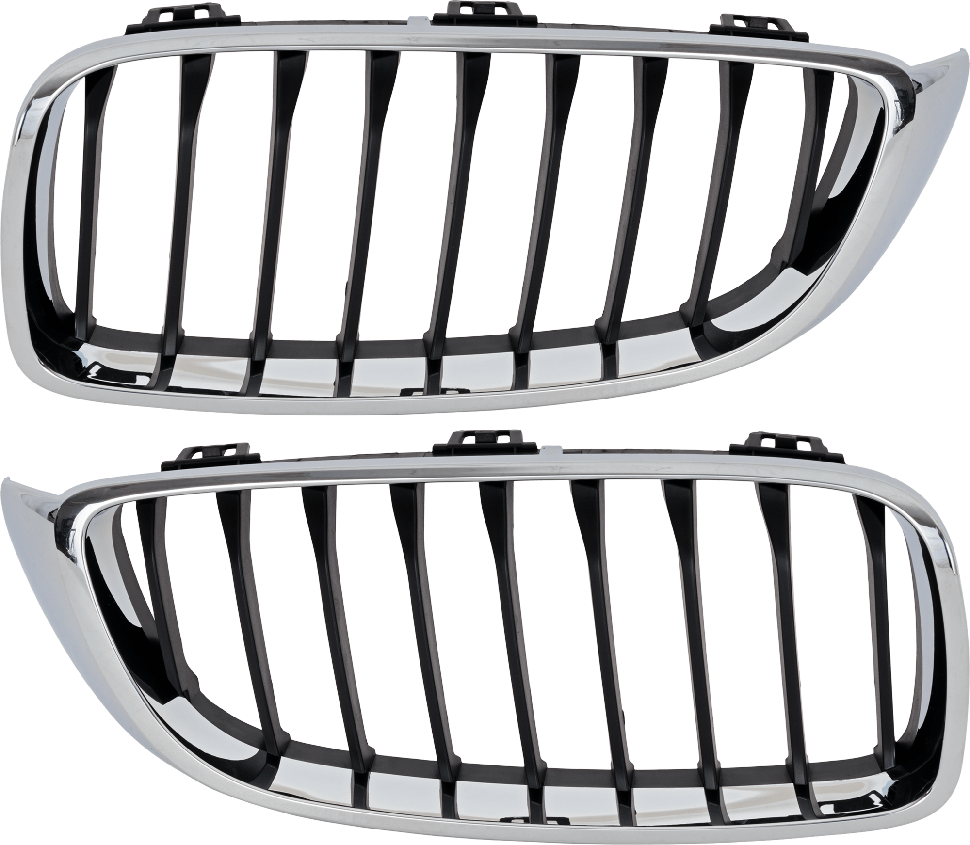 AM 4 SERIES 14-20-4 SERIES GRAN COUPE 15-19 GRILLE RH AND LH Chrome Shell with Painted Black Insert M Sport Sport Line SKU SET RB07010045 Partslink BM1200263 BM1200264 OEM 51137294817-51137294818