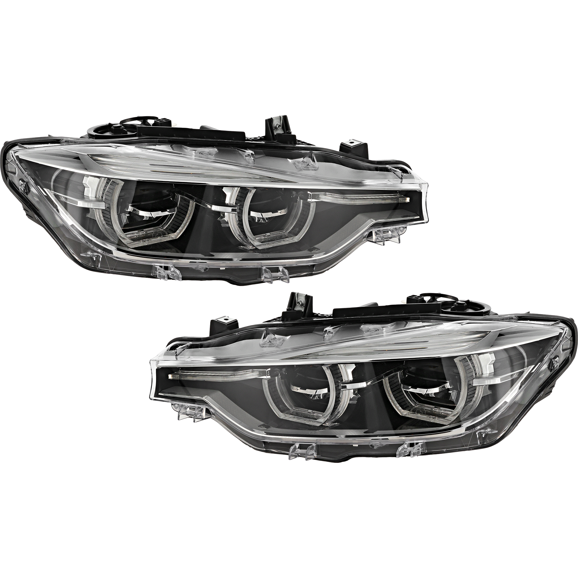 AM 3 SERIES 16-19 HEAD LAMP RH AND LH Assembly LED w Adaptive Headlights Standard Luxury Line Models Sedan 16-18 Wagon SKU SET RB10010023 Partslink BM2503188 BM2502188 OEM 63117419622-63117419621