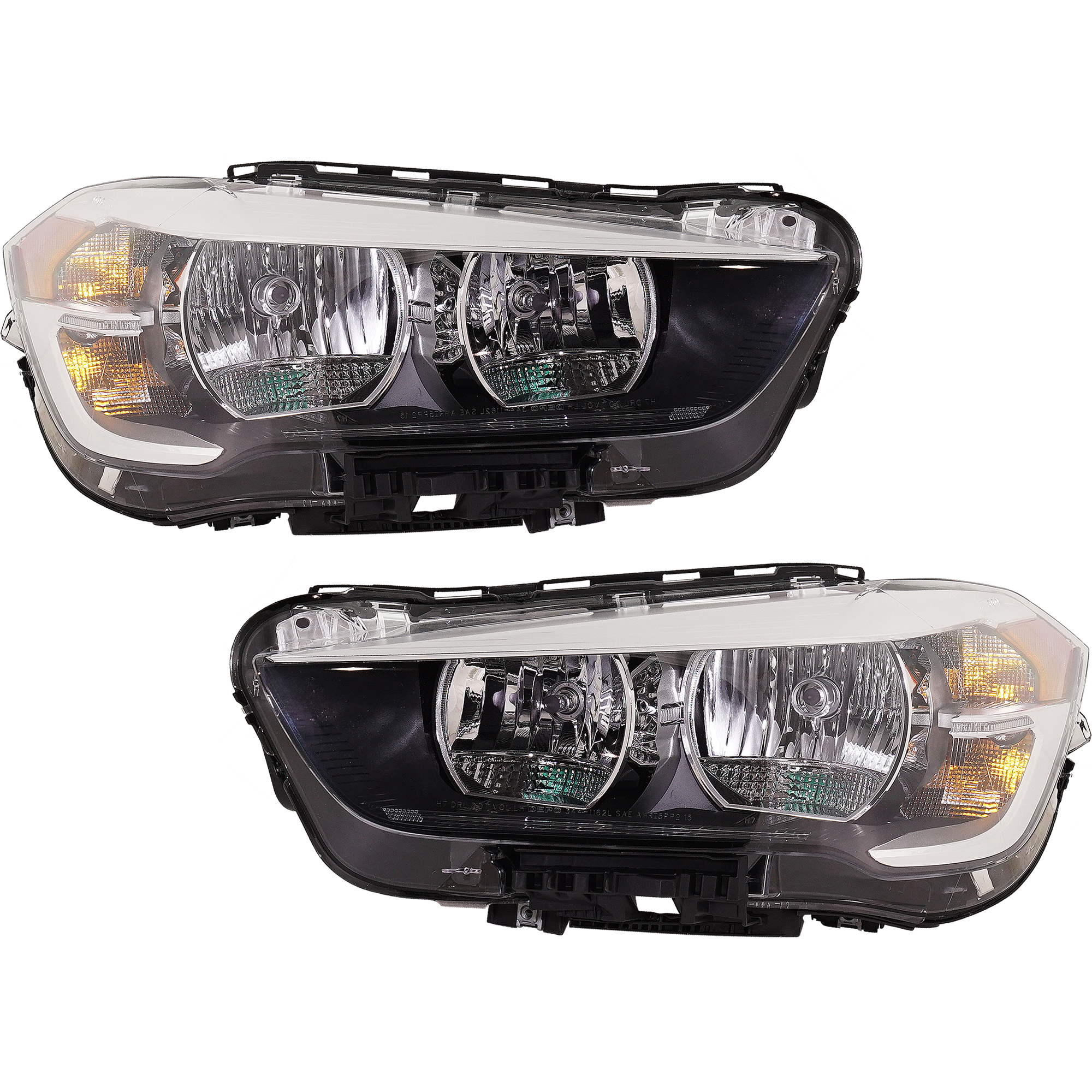 AM X1-16-22 HEAD LAMP RH AND LH Assembly Halogen SKU SET RB10010027 OEM 63117346537 PFM 63117346538 PF