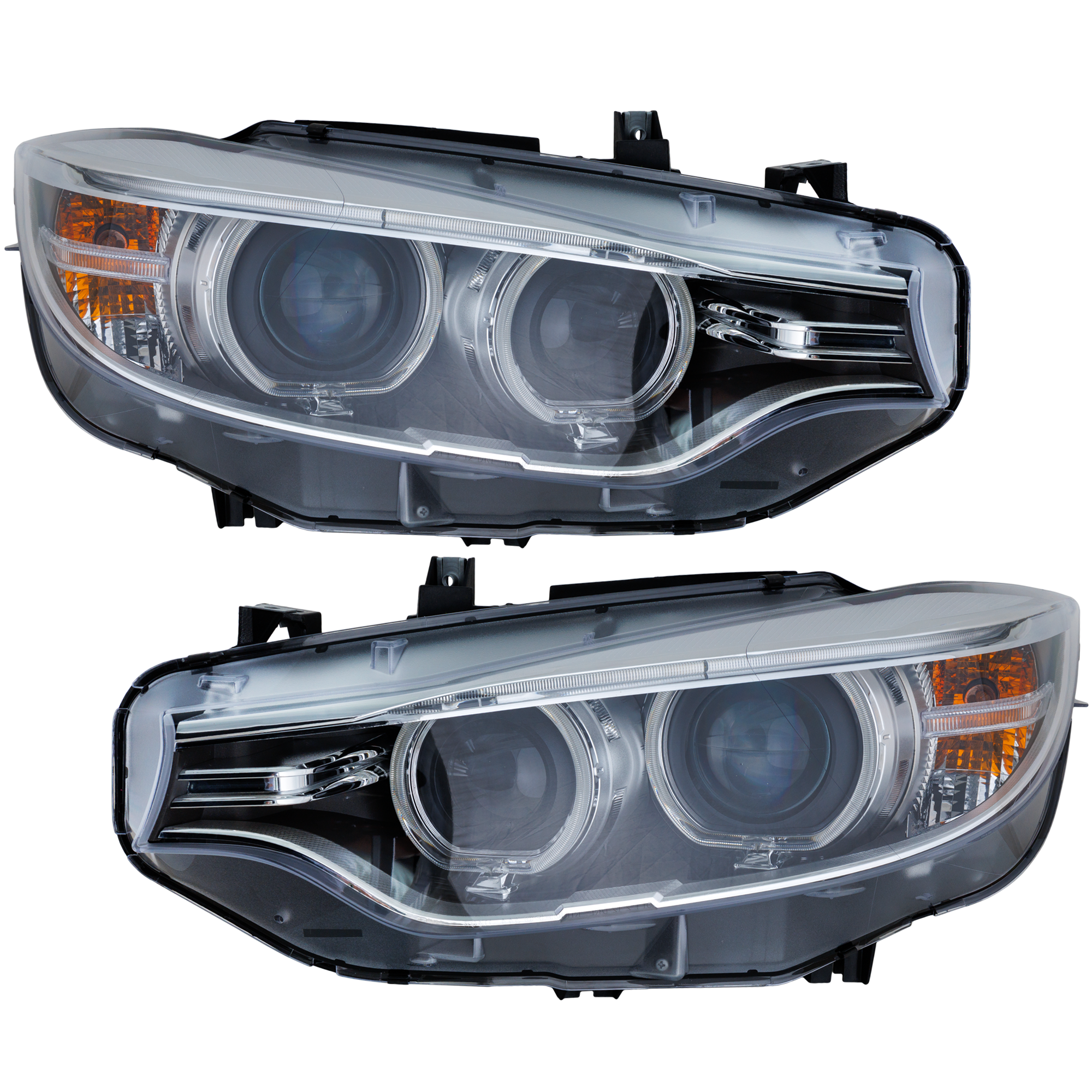 AM 4 SERIES 14-20 HEAD LAMP RH AND LH Lens and Housing HID Xenon SKU SET RB10010041 Partslink BM2519160 BM2518160 OEM 63117377852-63117377851