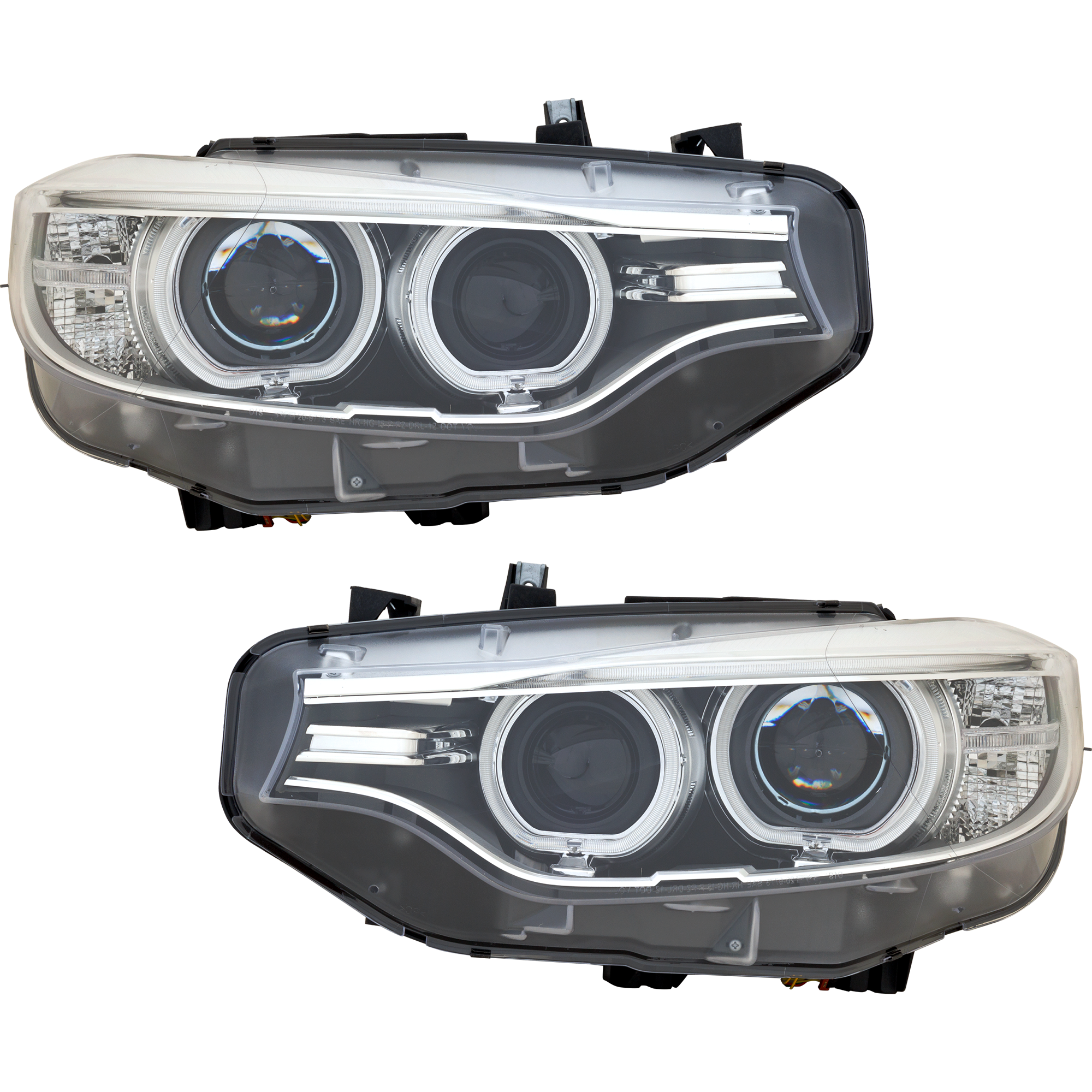 AM 4 SERIES 14-20 HEAD LAMP RH AND LH Lens and Housing HID Xenon w o HID bulb and ballast SKU SET RB10010049U Partslink BM2519156 BM2518156 OEM 63117377854-63117377853