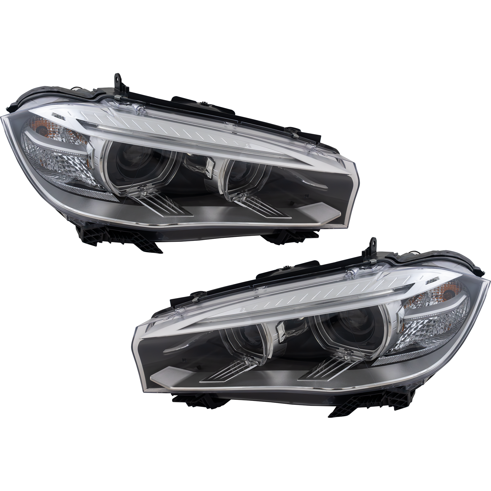 AM X5-14-18 X6-15-19 HEAD LAMP RH AND LH Lens and Housing HID Xenon w o HID Kit w Adaptive Frontlighting System SKU SET RB10010065U Partslink BM2518149 BM2519149 OEM 63117317109-63117317110