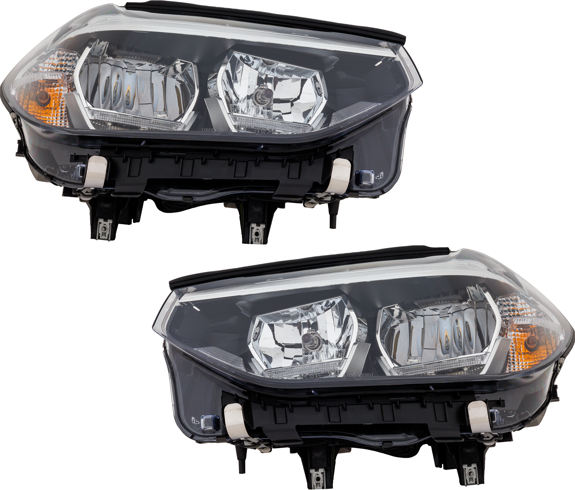 AM X3-18-21 HEAD LAMP RH AND LH Assembly LED w o Adaptive Headlights and Cornering Light SKU SET RB10010069U Partslink BM2519180 BM2518180 OEM 63117466128-63117466127