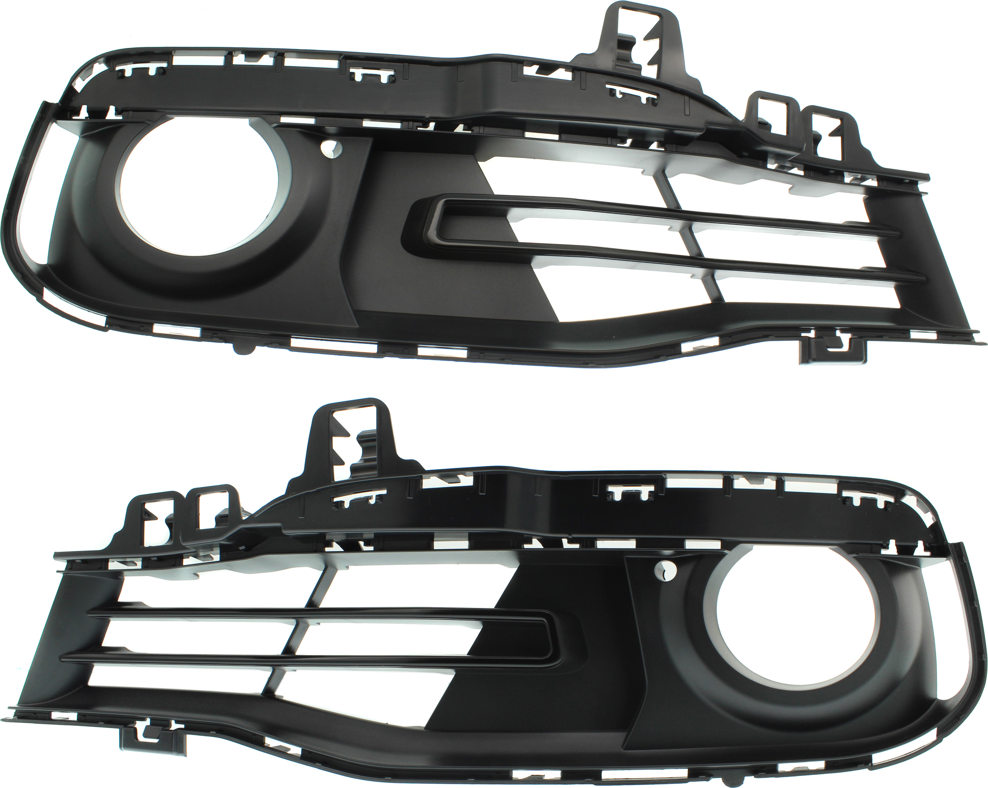 AM 3 SERIES 16-19 FRONT FOG LAMP MOLDING RH AND LH Textured Black SKU SET RB10820005 Partslink BM1038180 BM1039180 OEM 51117396877-51117396878