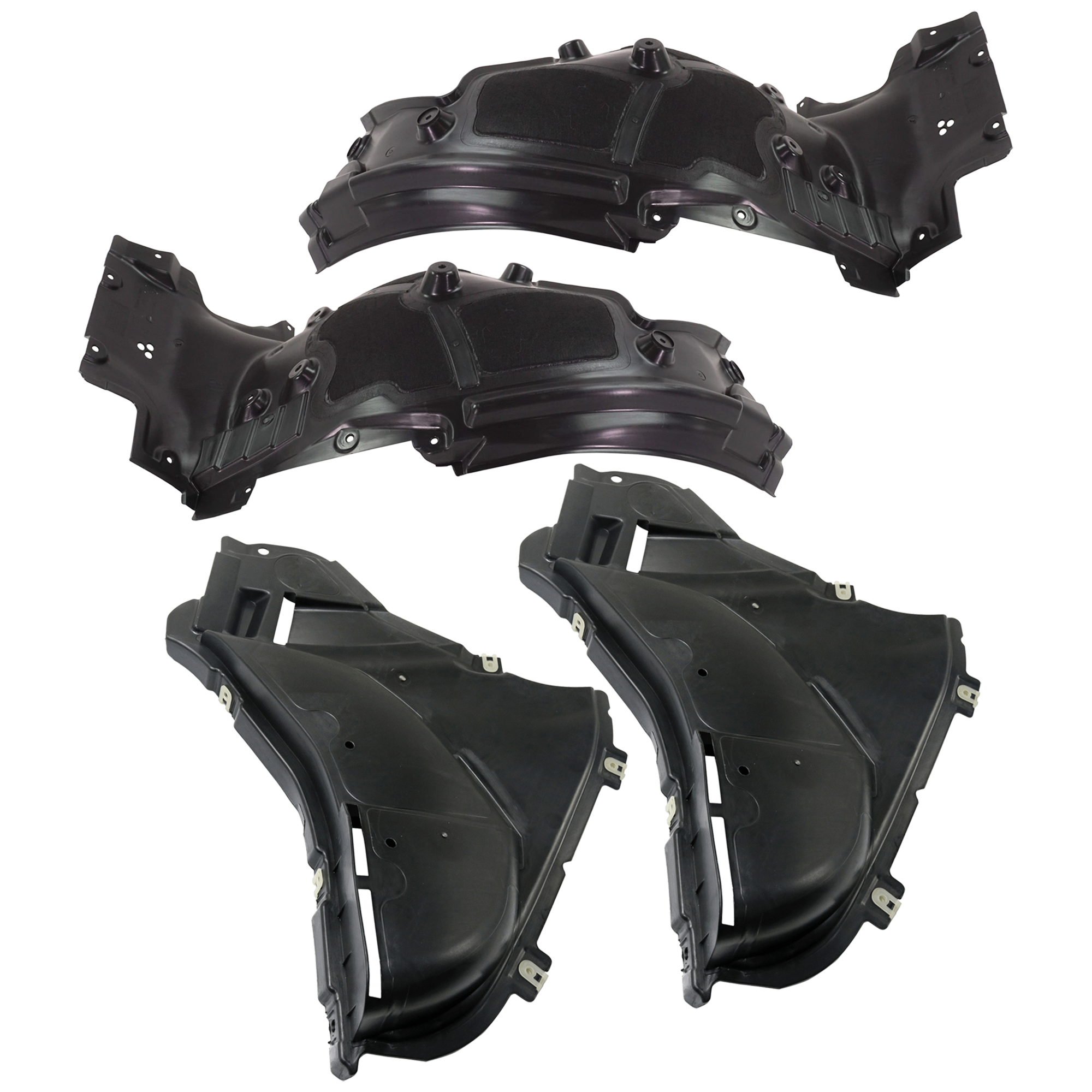 AM 530E 18-20 FRONT FENDER LINER RH AND LH Front and Rear Section CAPA SKU SET RB22210037Q 4 Partslink BM1248158C BM1249158C BM1250134C BM1251134C OEM 51717340795-51717340796-517573
