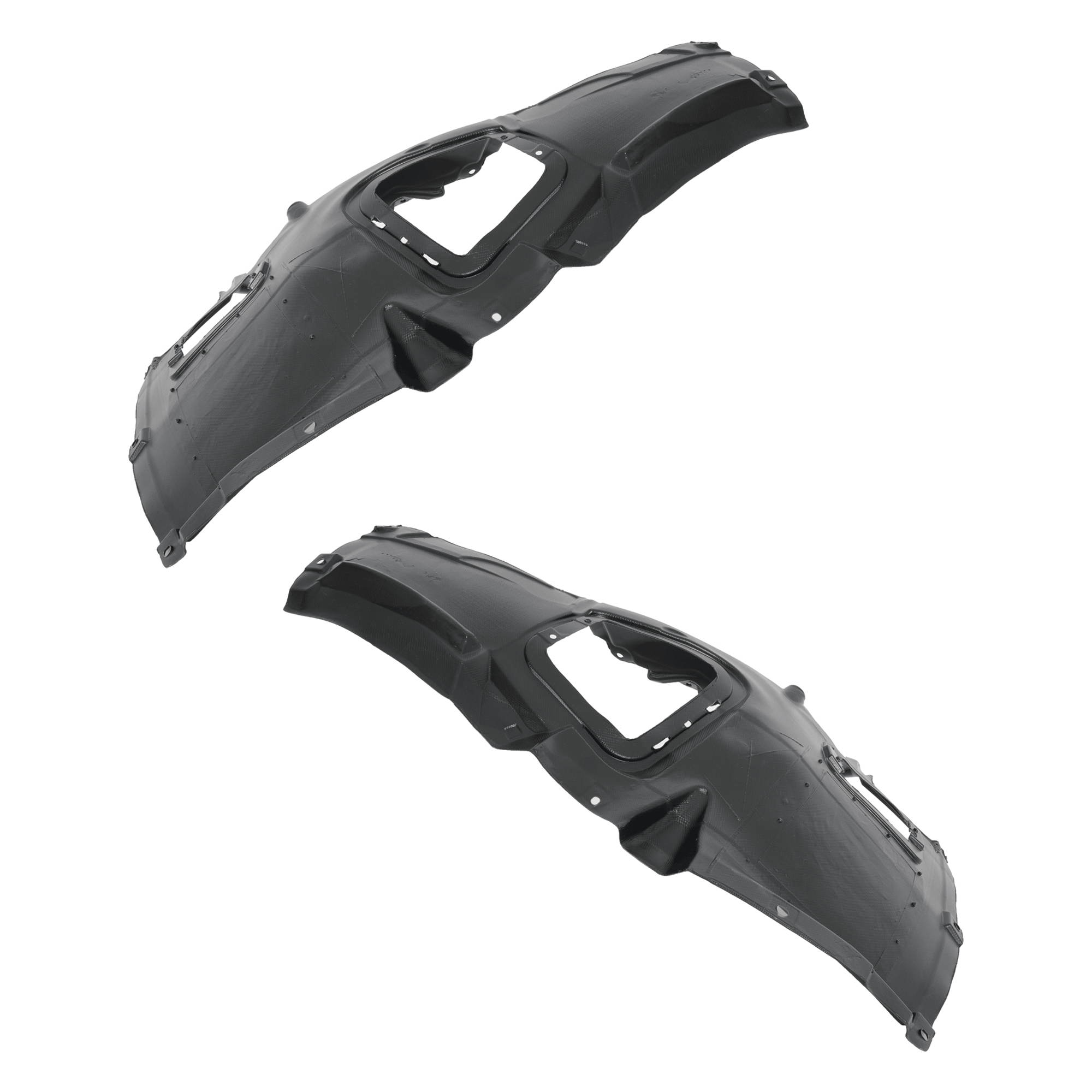 AM 5 SERIES 11-16 FRONT FENDER LINER RH AND LH Front Section Sedan Plastic Injection Form SKU SET RB22210095 Partslink BM1248123 BM1249123 OEM 51717186727-51717186728