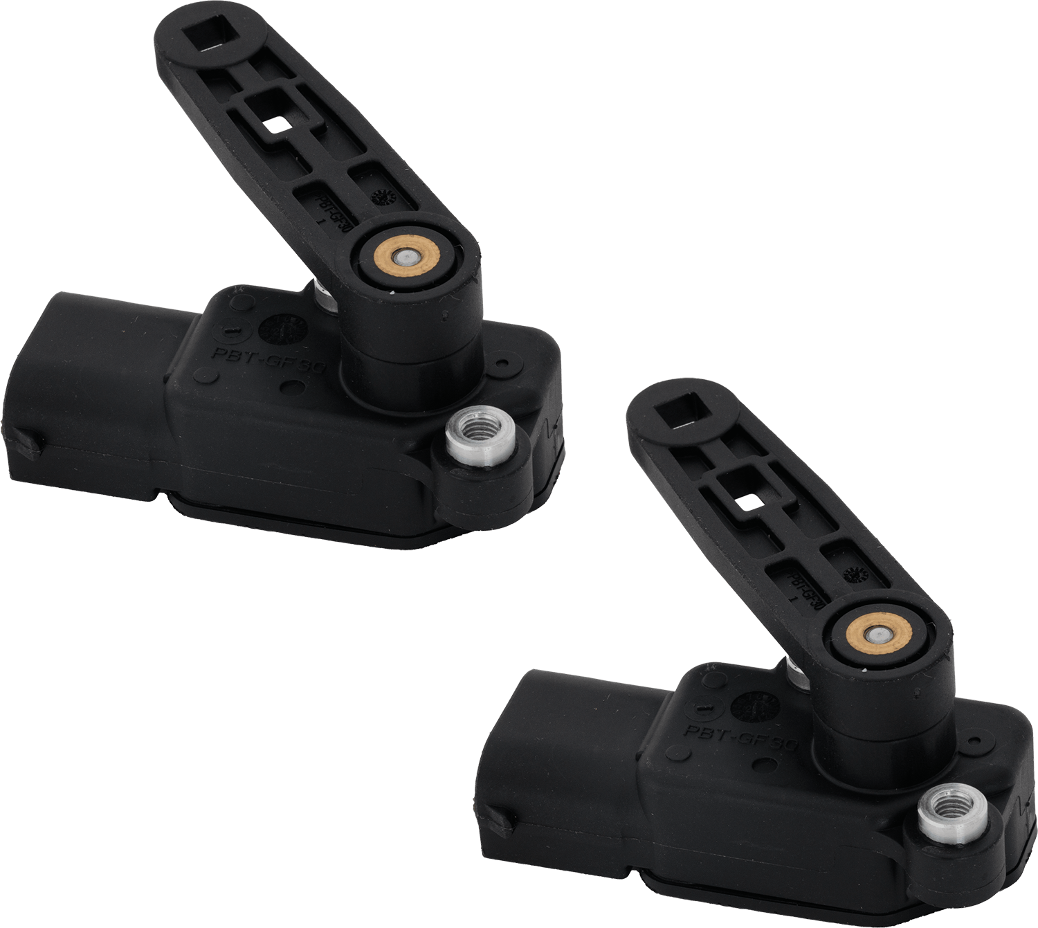 AM X5 COOPER 14-21 FRONT OR REAR SUSPENSION RIDE HEIGHT SENSOR RH AND LH Black Plastic SKU SET RB38240001-2