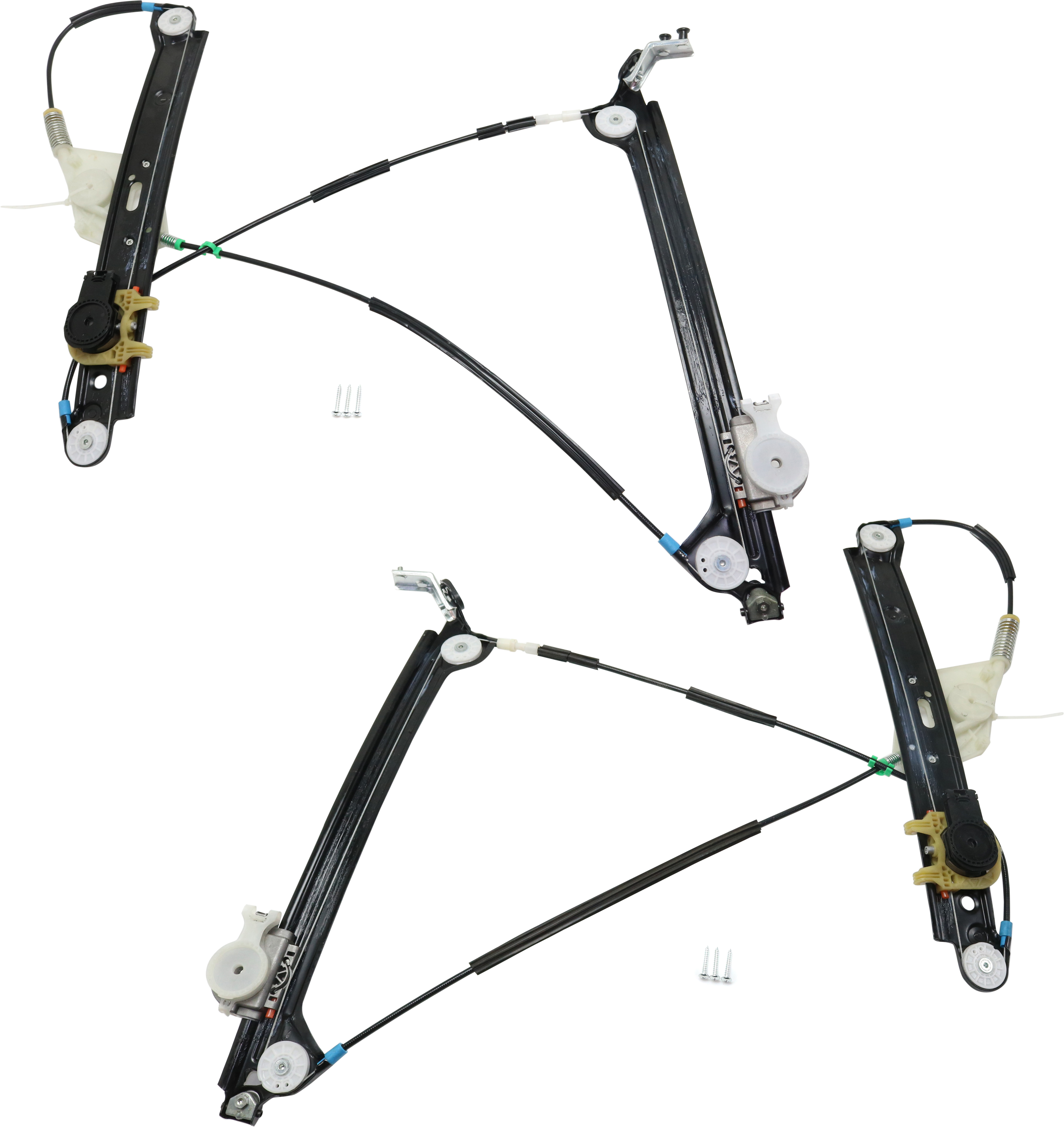 AM 1 SERIES 08-13 FRONT WINDOW REGULATOR RH AND LH Power w o Motor Base Model SKU SET RB46290005 OEM 51337165596-51337165595