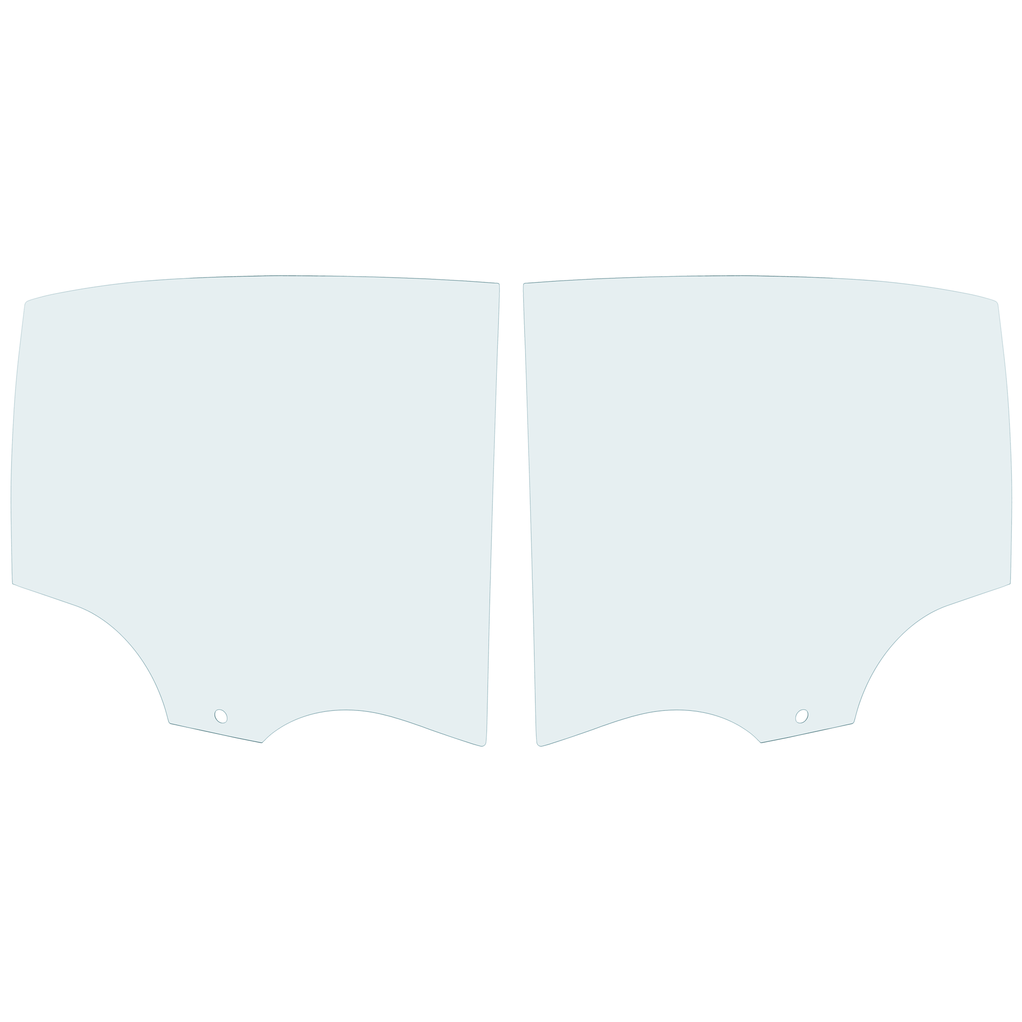AM BMW 3 SERIES 12-18 REAR DOOR GLASS RH AND LH Green Tint w Solar SKU SET RB48130021 OEM 51357259819-51357259820