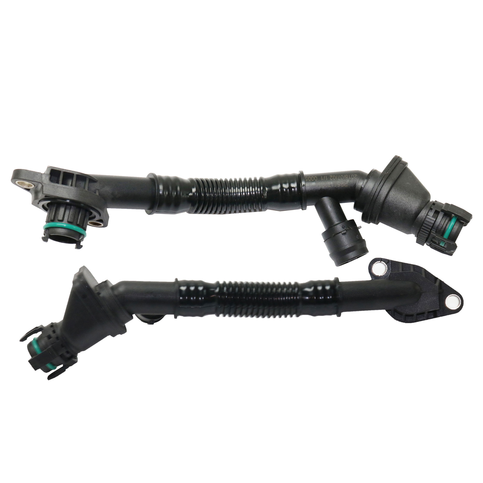 AM X6-08-14-650i xDRIVE 12-12 BREATHER HOSE RH AND LH Connecting Line Valve Cover to Intake Tube Cyl 1-4 SKU SET RB54170009 OEM 11157646086-11157646087