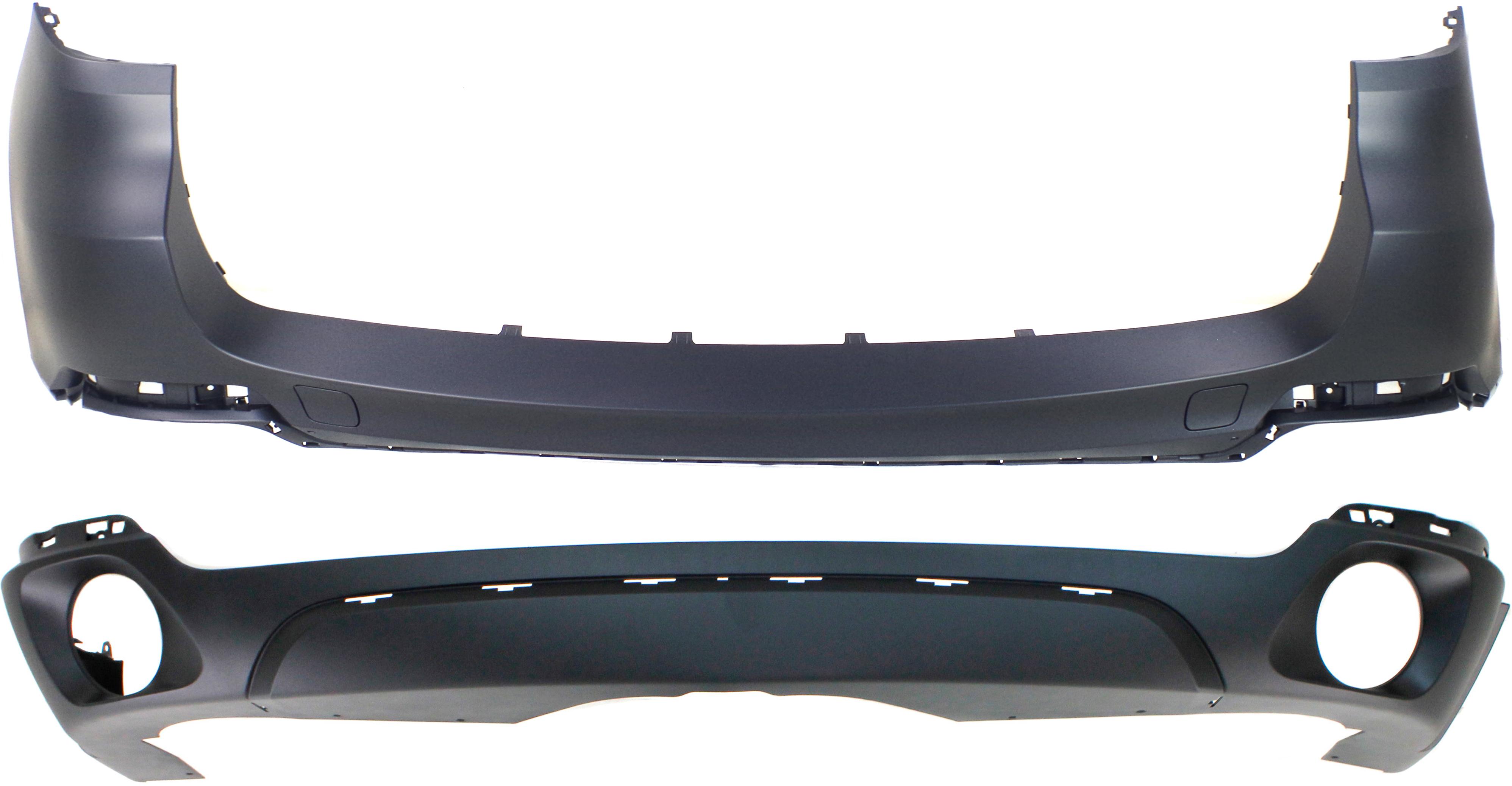 AM X5-14-18 REAR BUMPER COVER Upper and Lower w o M Sport Line Luxury Line X Line 35d 35i Mdls SKU SET RB76010010P 2 Partslink BM1100276 BM1115104 OEM 51127384332-51127390000