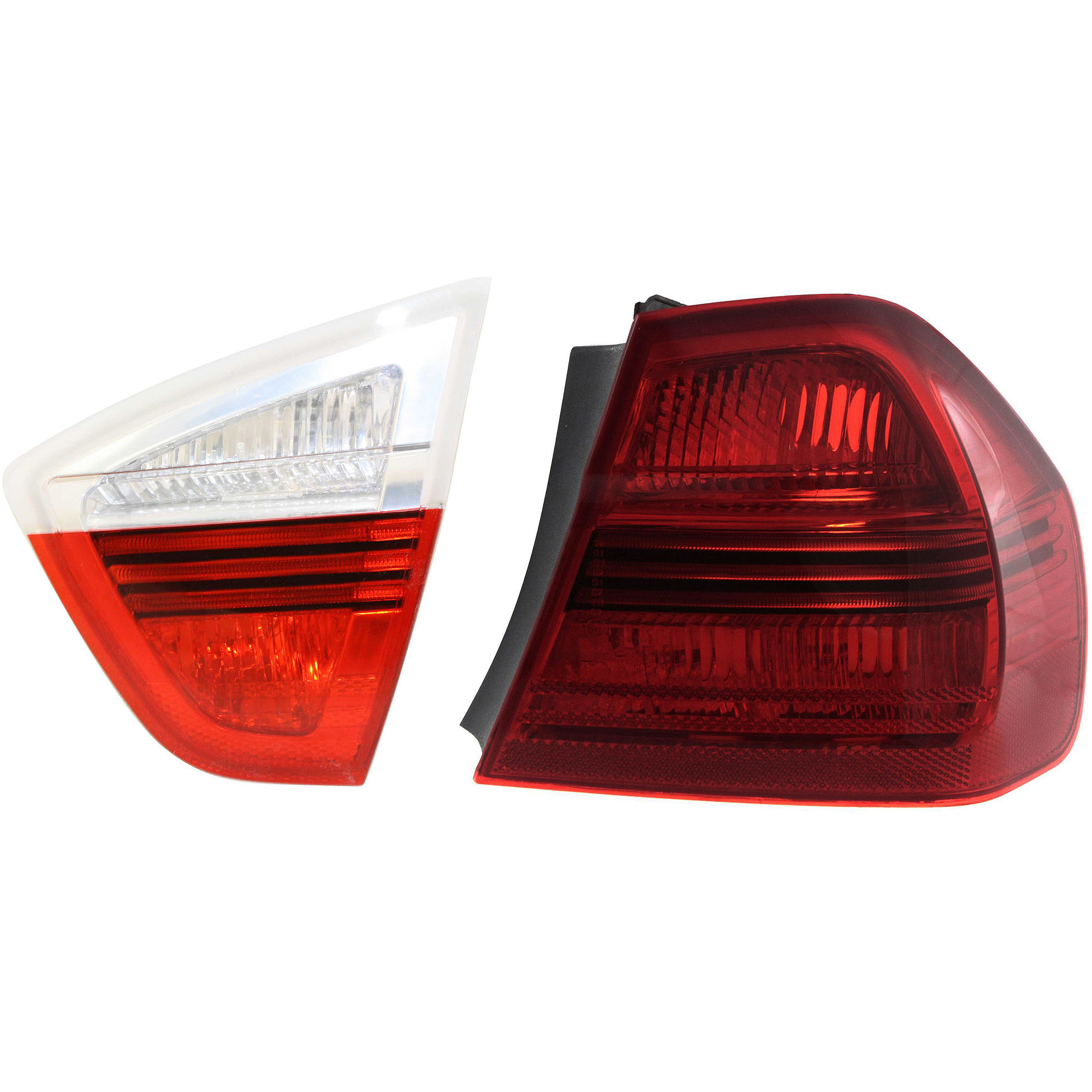 AM 3 SERIES 06-08 TAIL LAMP RH Inner and Outer Lens and Housing Sedan SKU SET RBB730101 B Partslink BM2801119 BM2803100 OEM 63216937460-63217161956