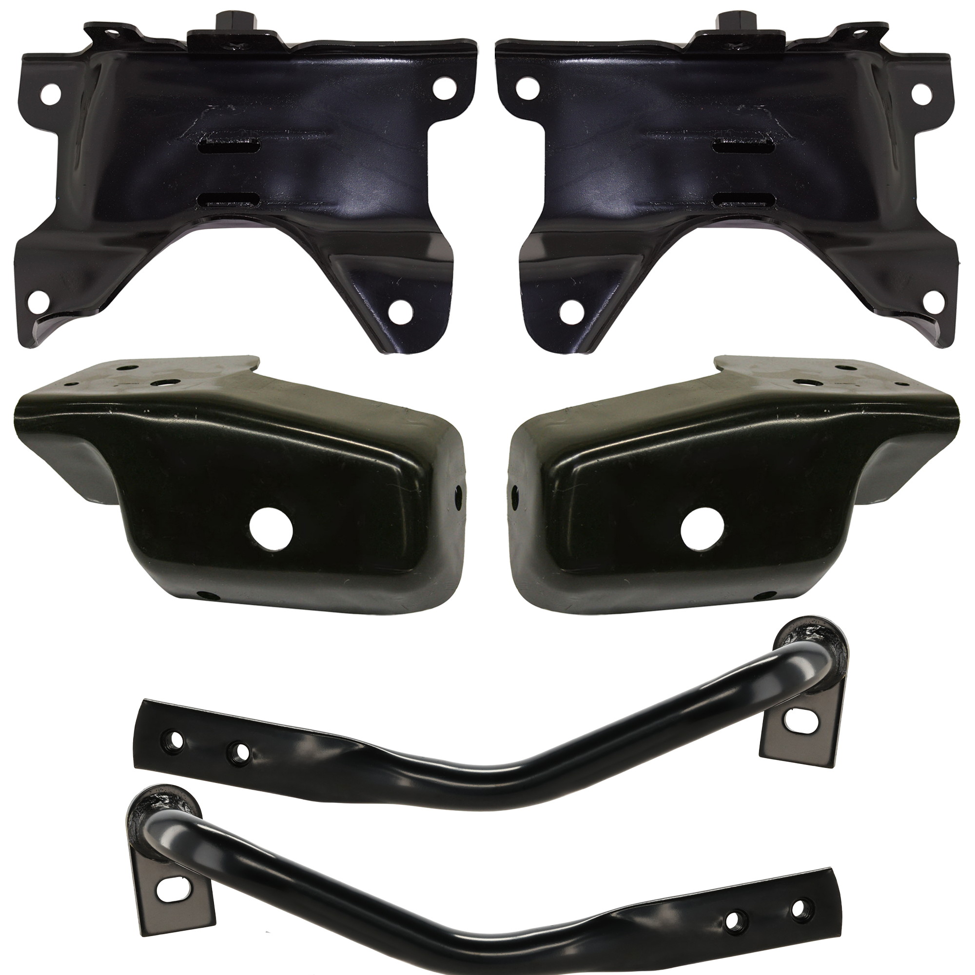 AM SILVERADO 1500-07-13 FRONT BUMPER BRACKET RH AND LH Outer Set of 6 SKU SET RBC013103 A Partslink GM1042107 GM1043107 GM1066179 GM1066180 GM1067179 GM1067180 OEM 15838208-15838209-15902624-159
