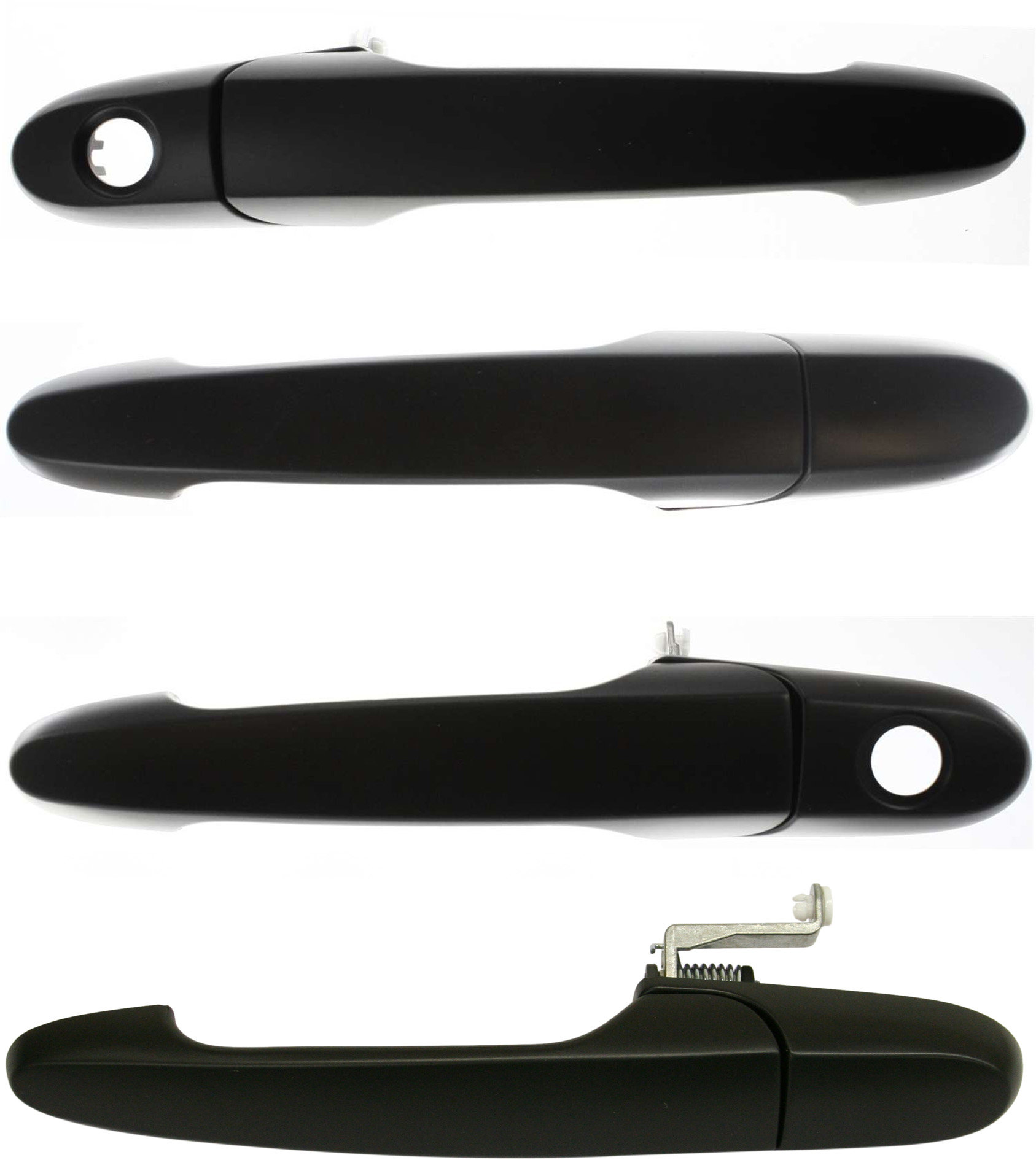 AM ALLURE 05-09 IMPALA 06-13 FRONT AND REAR EXTERIOR DOOR HANDLE RH AND LH Set of 4 Smooth Black SKU SET RBC462103-4 Partslink GM1311166 GM1310168 GM1520135 GM1311168 OEM 15803507-15844775-15787266-158