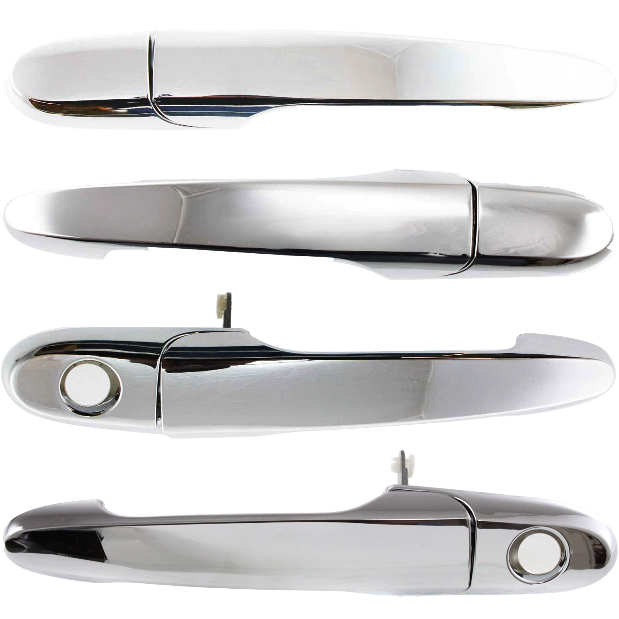 AM ALLURE 05-09 IMPALA 06-13 FRONT AND REAR EXTERIOR DOOR HANDLE RH AND LH Set of 4 Chrome SKU SET RBC462105-4 Partslink GM1520132 GM1311167 GM1310165 GM1311165 OEM 15773793-15936038-15773794-157