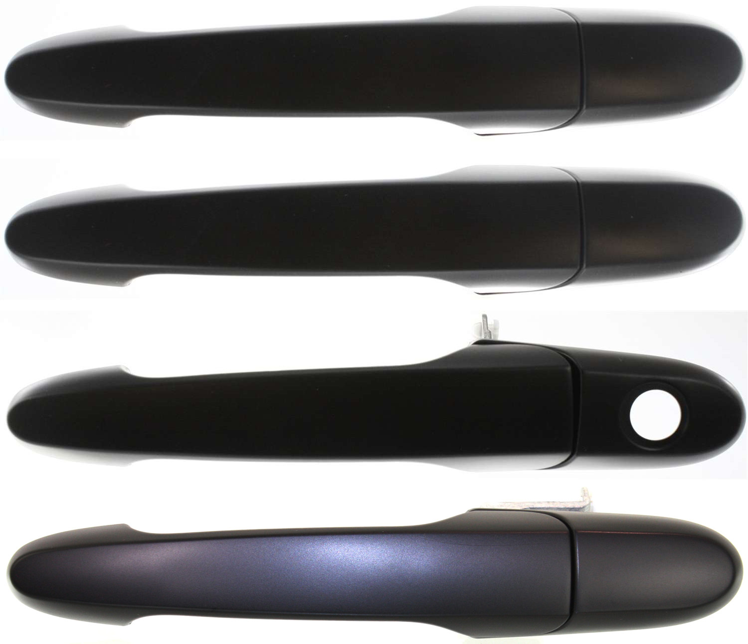 AM ALLURE 05-09 IMPALA 06-13 FRONT AND REAR EXTERIOR DOOR HANDLE RH AND LH Set of 4 Smooth Black SKU SET RBC462107-4 Partslink GM1311168 GM1310168 GM1520135 OEM 15844774-25963362-15844775-157