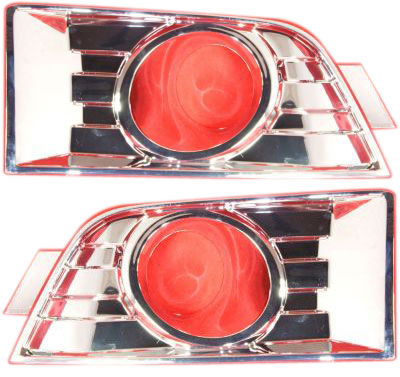 AM EDGE 07-10 FRONT FOG LAMP MOLDING RH AND LH Chrome SKU SET RBF018901 Partslink FO1039107 FO1038107 OEM 7T4Z17E810B 7T4Z17E811B