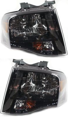 AM EXPEDITION 07-14 HEAD LAMP RH AND LH Assembly Halogen w Black Out SKU SET RBF100105 Partslink FO2502227 FO2503227 OEM 7L1Z13008CB PFM 7L1Z13008DB PF