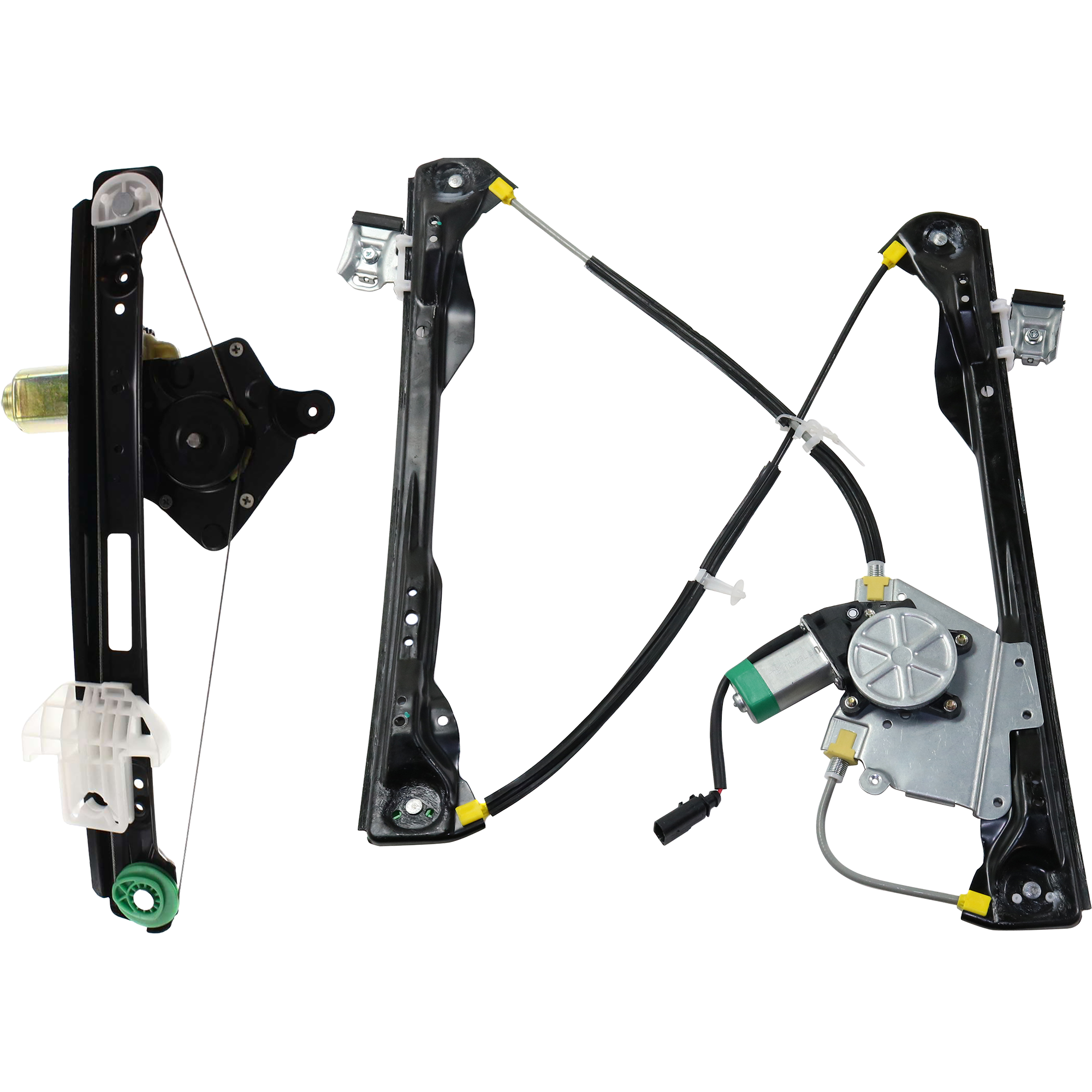 AM FOCUS 00-07 FRONT AND REAR WINDOW REGULATOR LH Power w Motor SKU SET RBF462902-2L Partslink FO1350132 FO1550112 OEM 6S4Z5423201BB 6S4Z5427001A