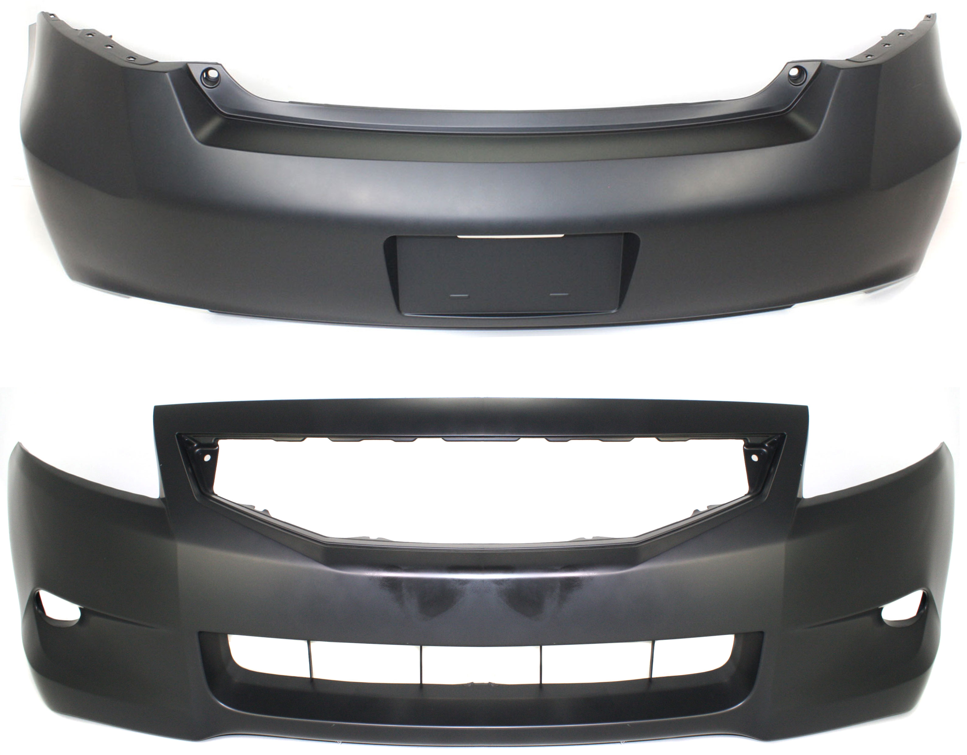 AM ACCORD 08-10 FRONT AND REAR BUMPER COVER Primed Coupe SKU SET RBH010301P 2 Partslink HO1000256 HO1100247 OEM 04711TE0A90ZZ 04715TE0A90ZZ